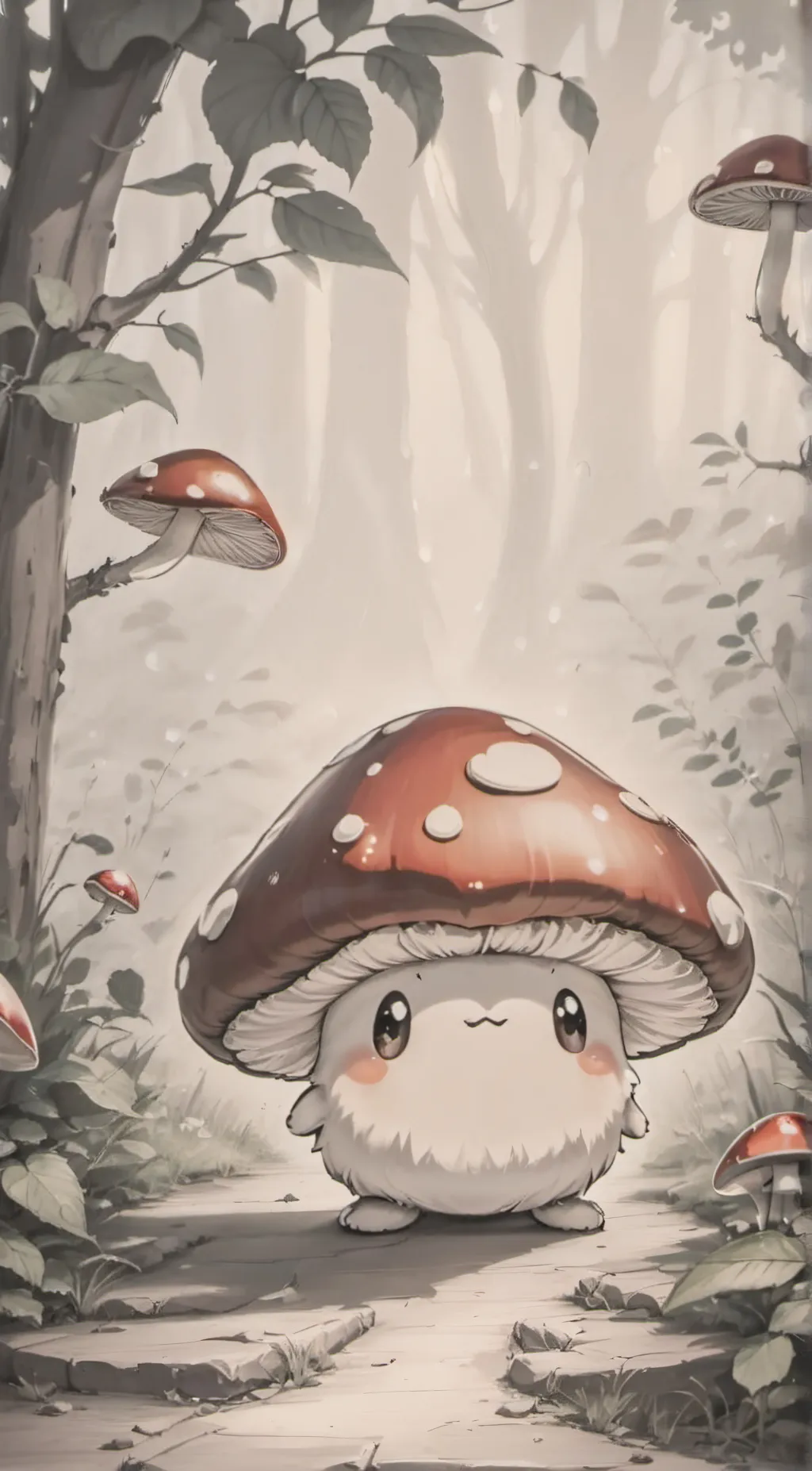 ai character: mushy background