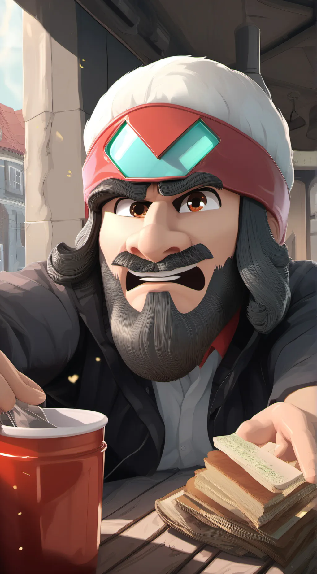 ai character: clash royal king background