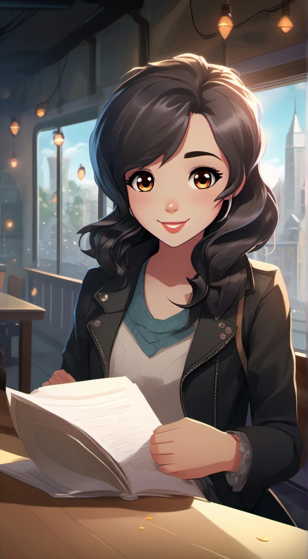 ai character: Scarlet background