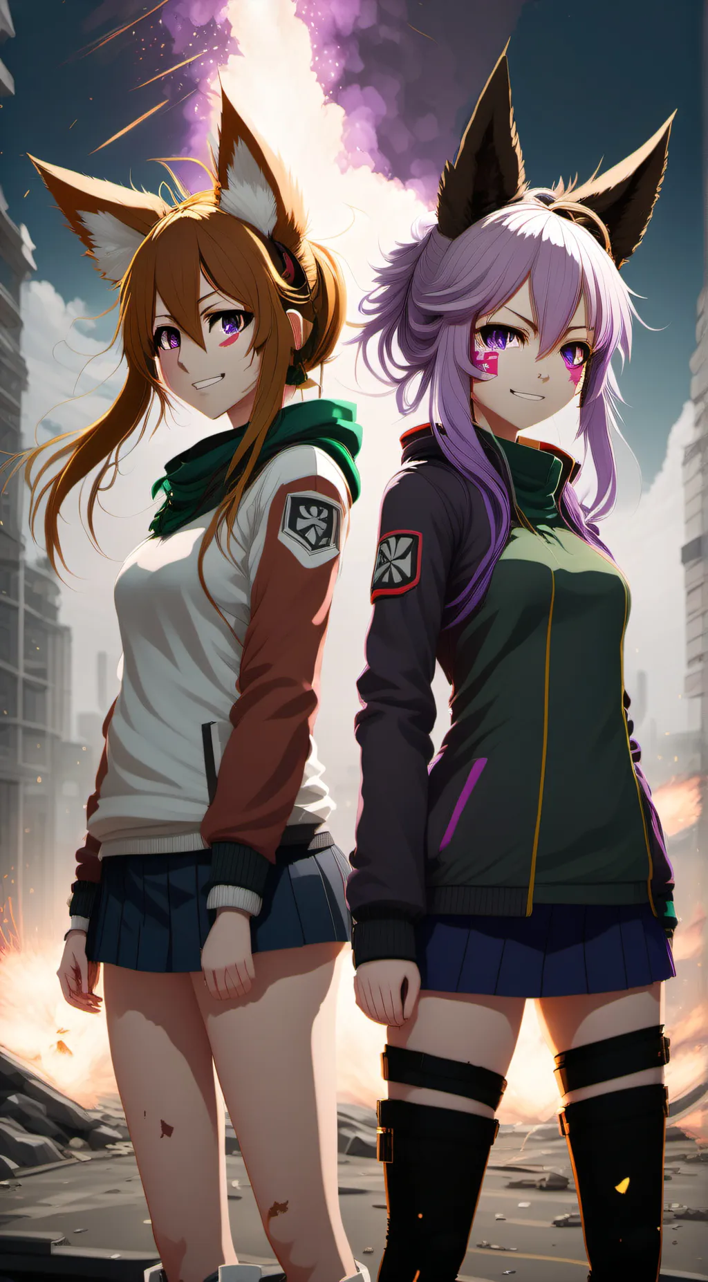 ai character: Ava and Owl  background