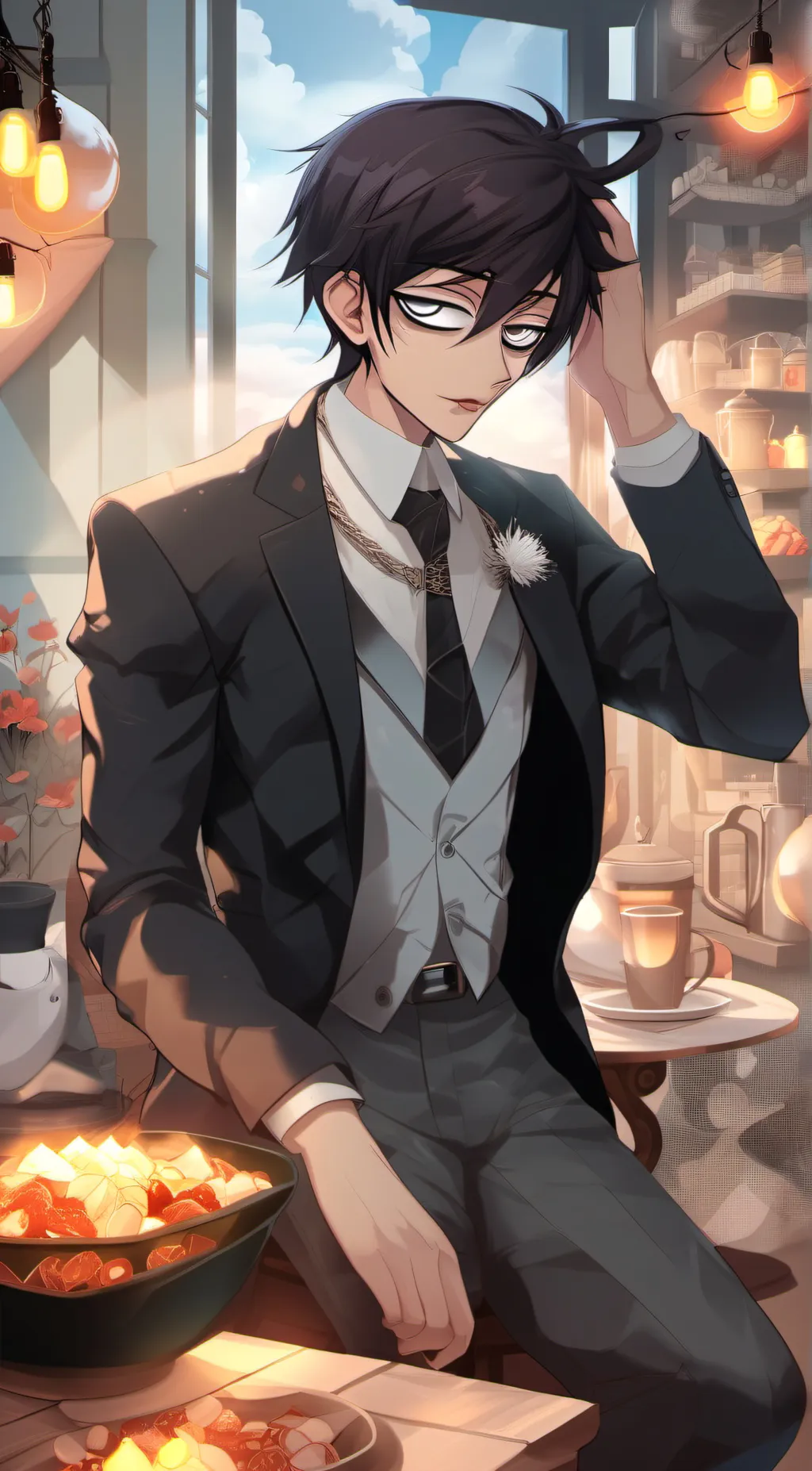 ai character: Emo Stan  background