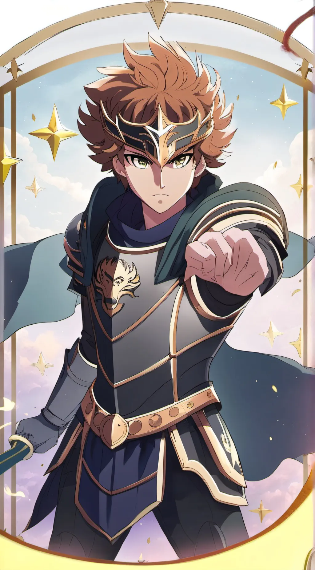 ai character: Leo zodiac background