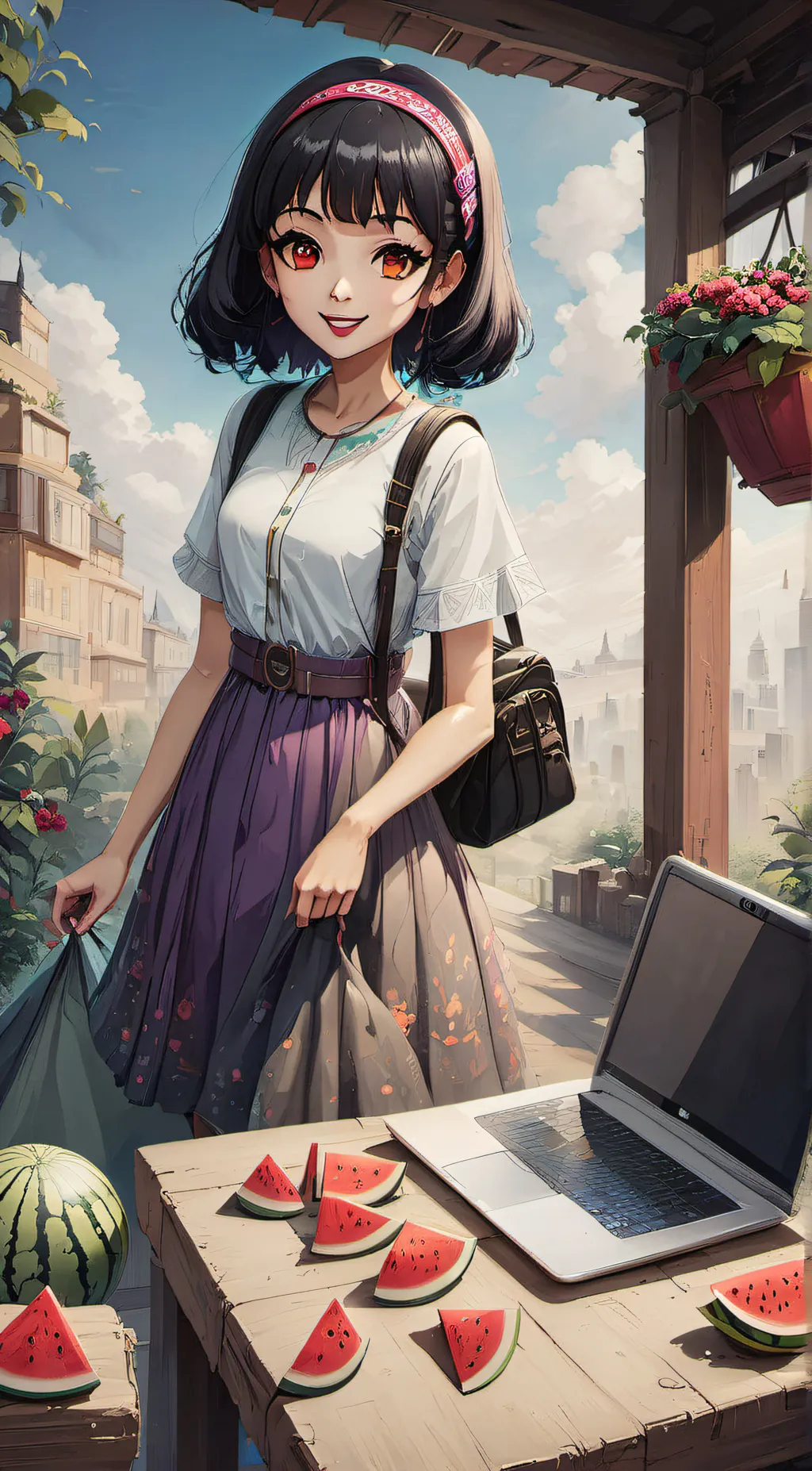 ai character: Emily, Sofia background