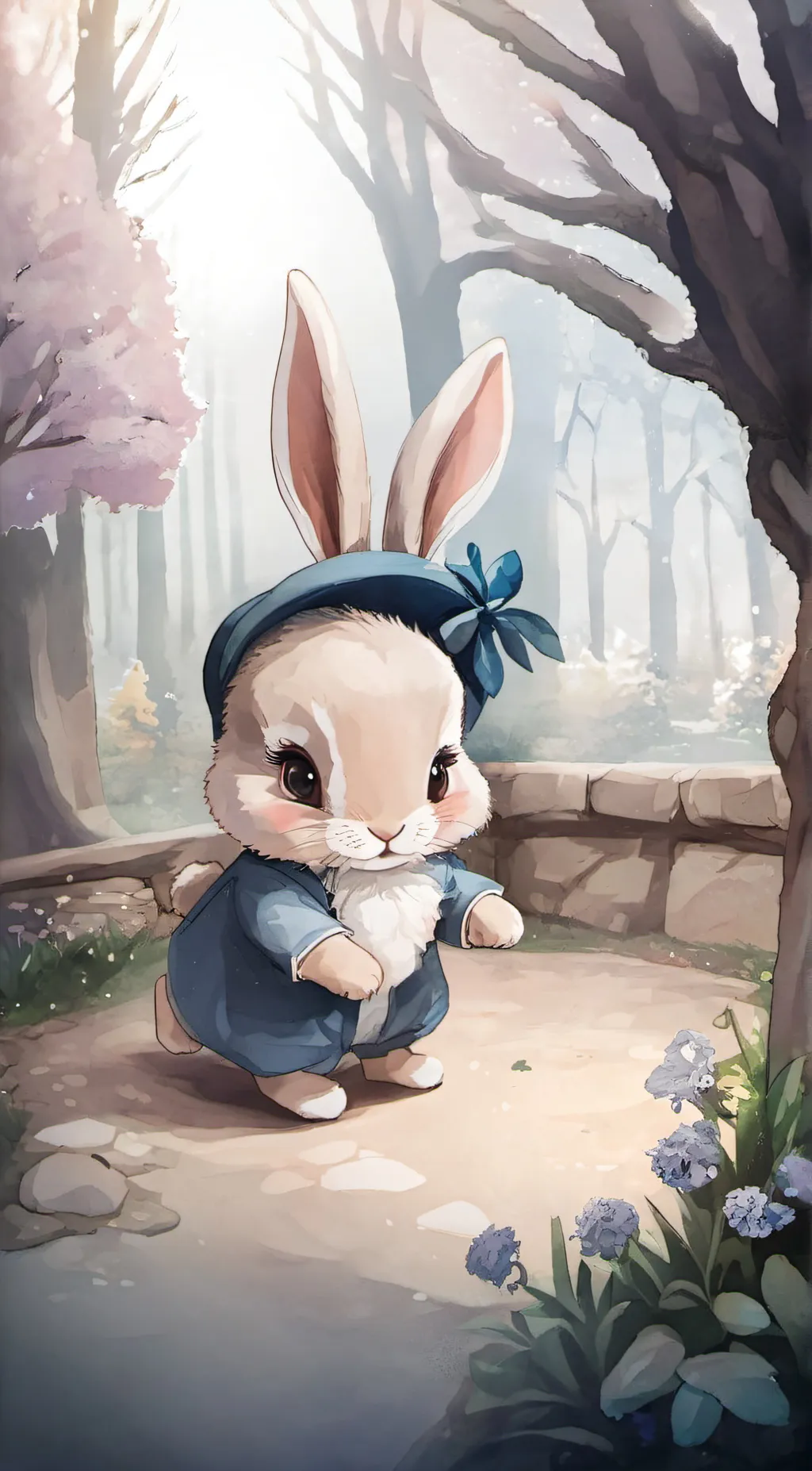 ai character: bunny 🐇 background