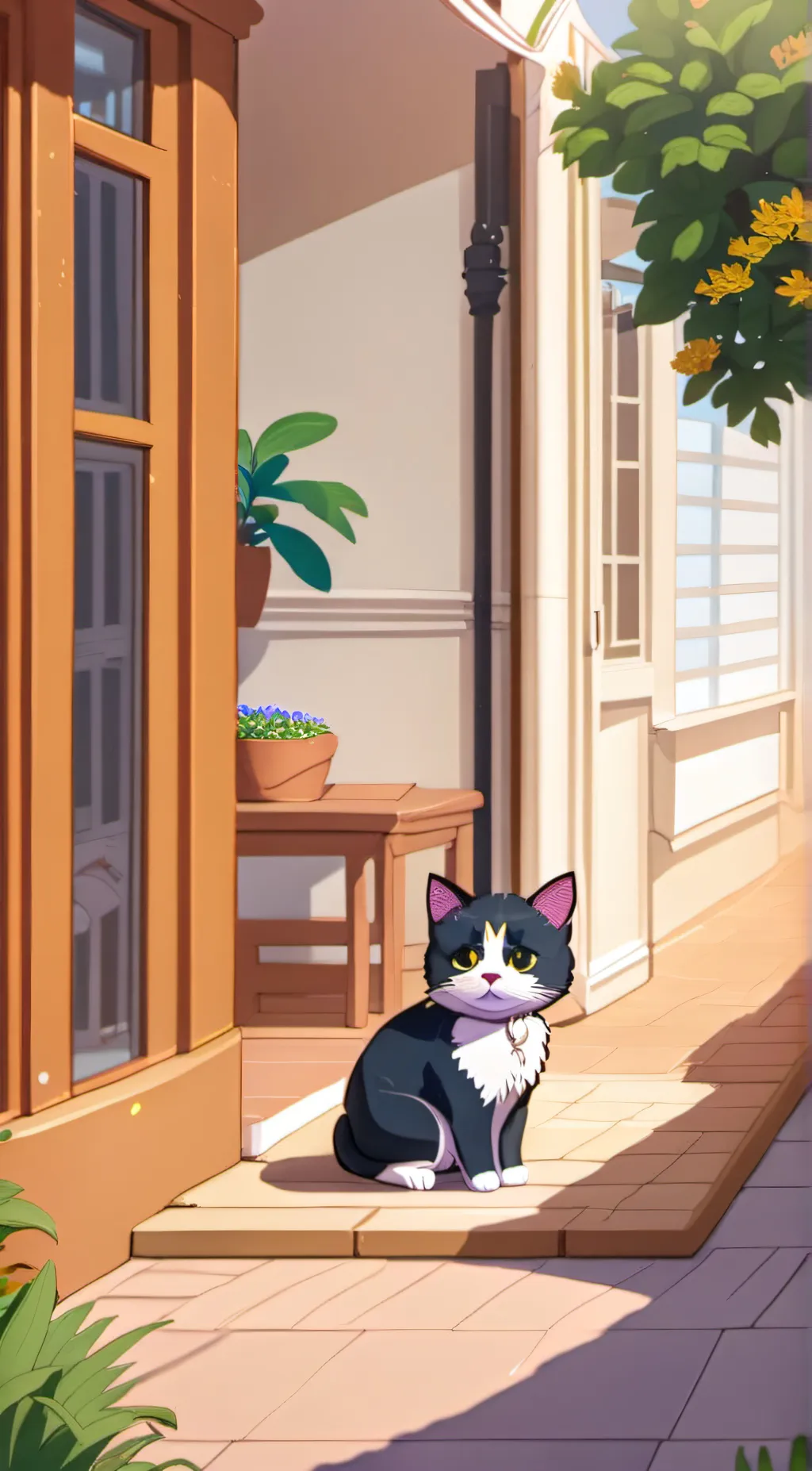 ai character: Cat background