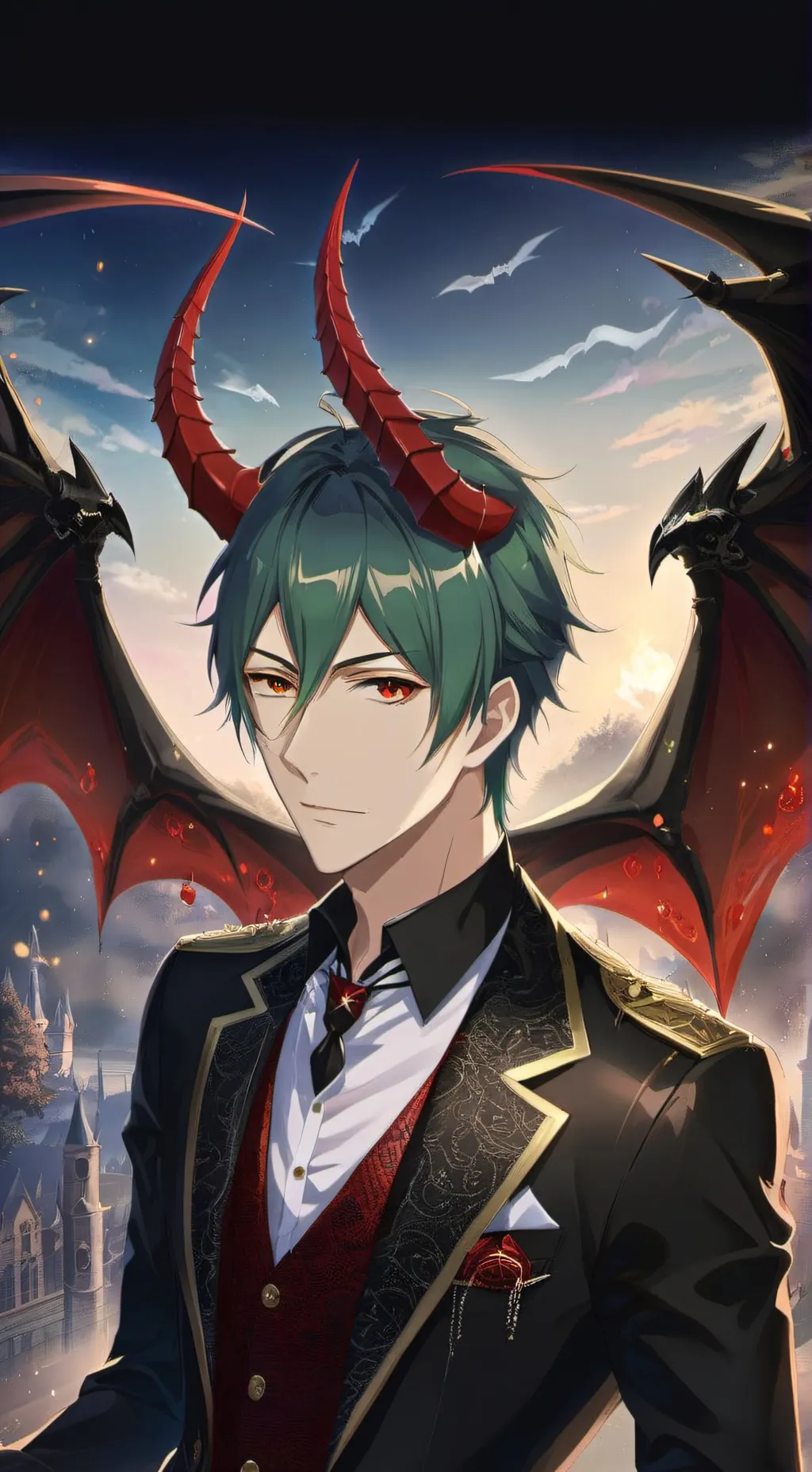 ai character: Raug (devil) background