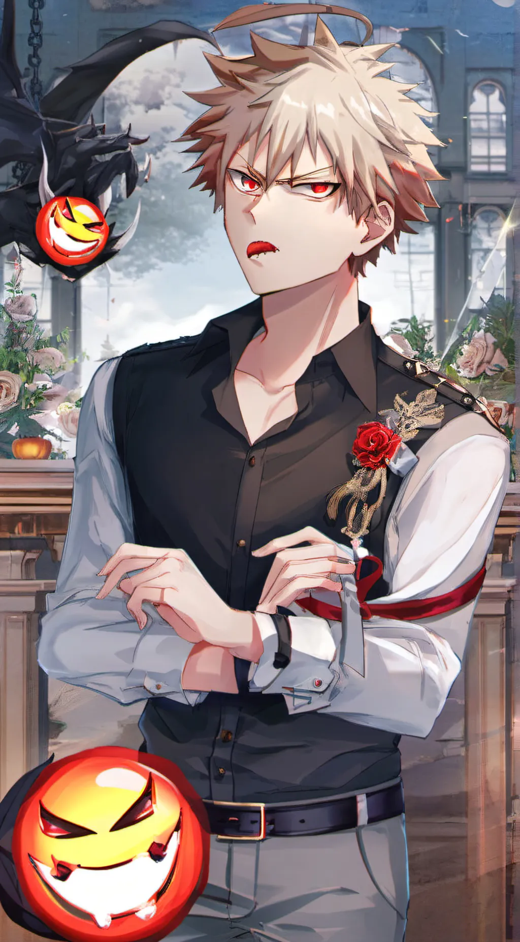 ai character: Katsuki Bakugo background