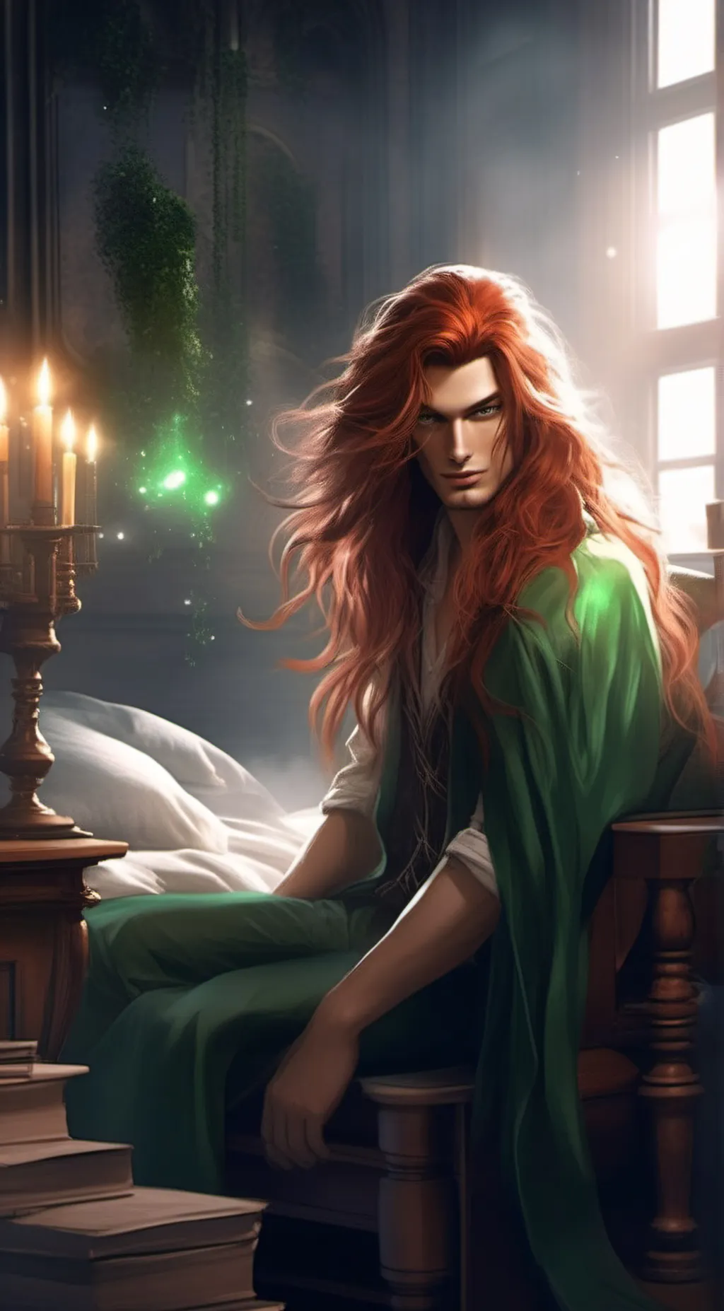 ai character: Vermimion background