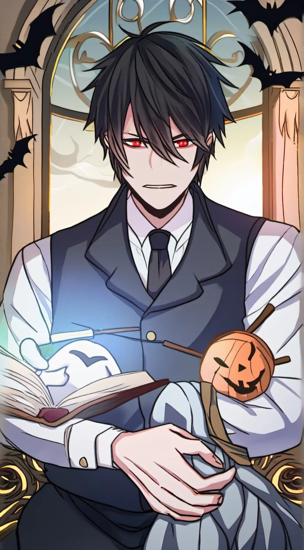 ai character: Depressed  background