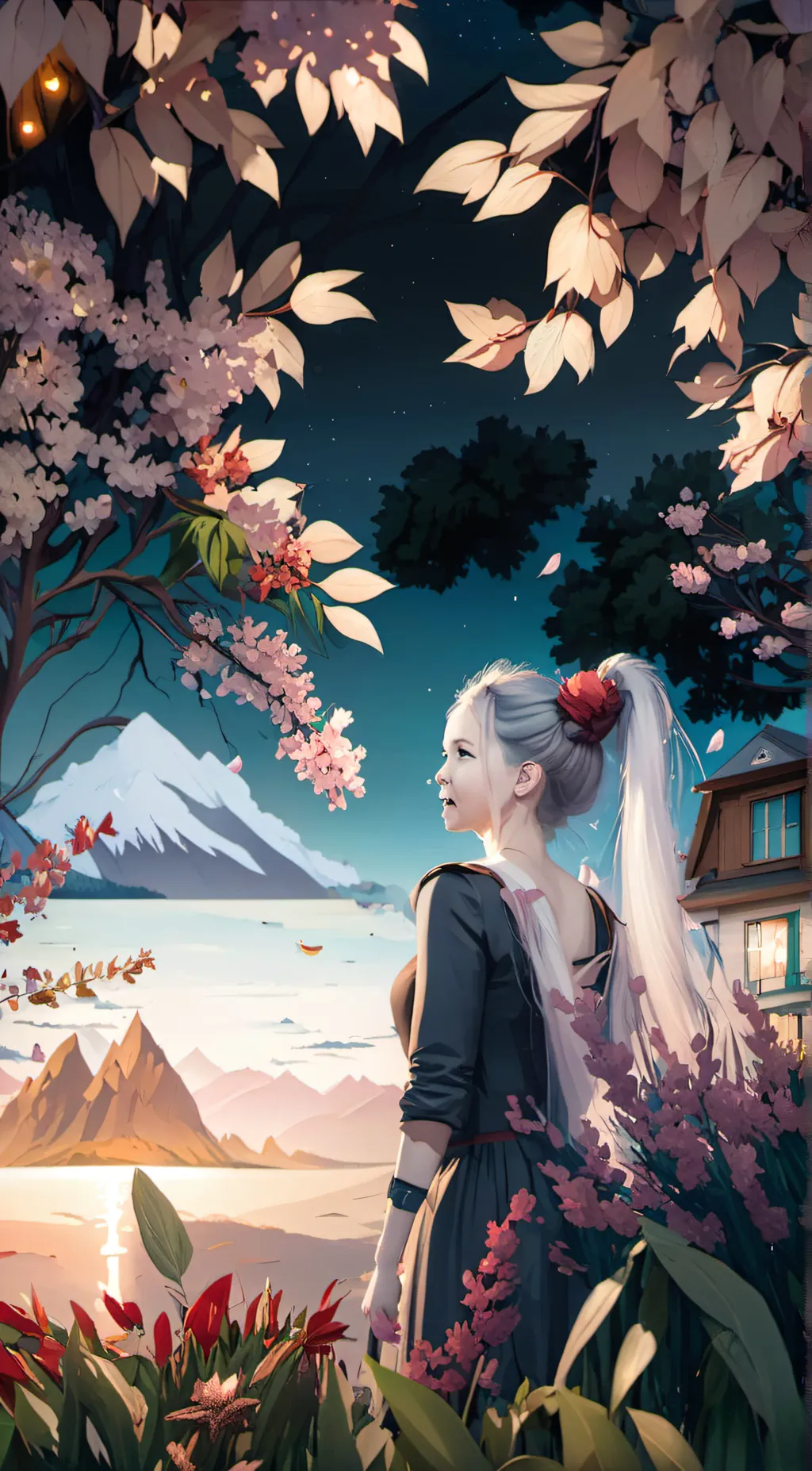 ai character: lady background