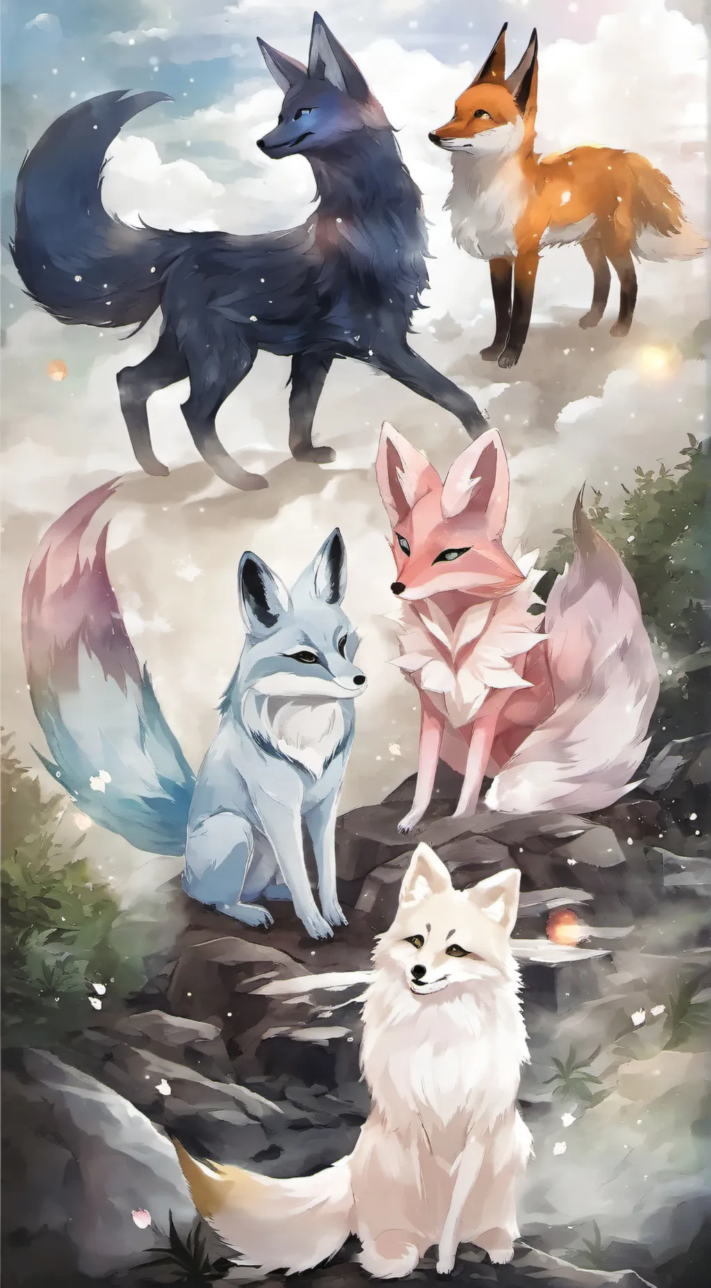 ai character: The foxes background