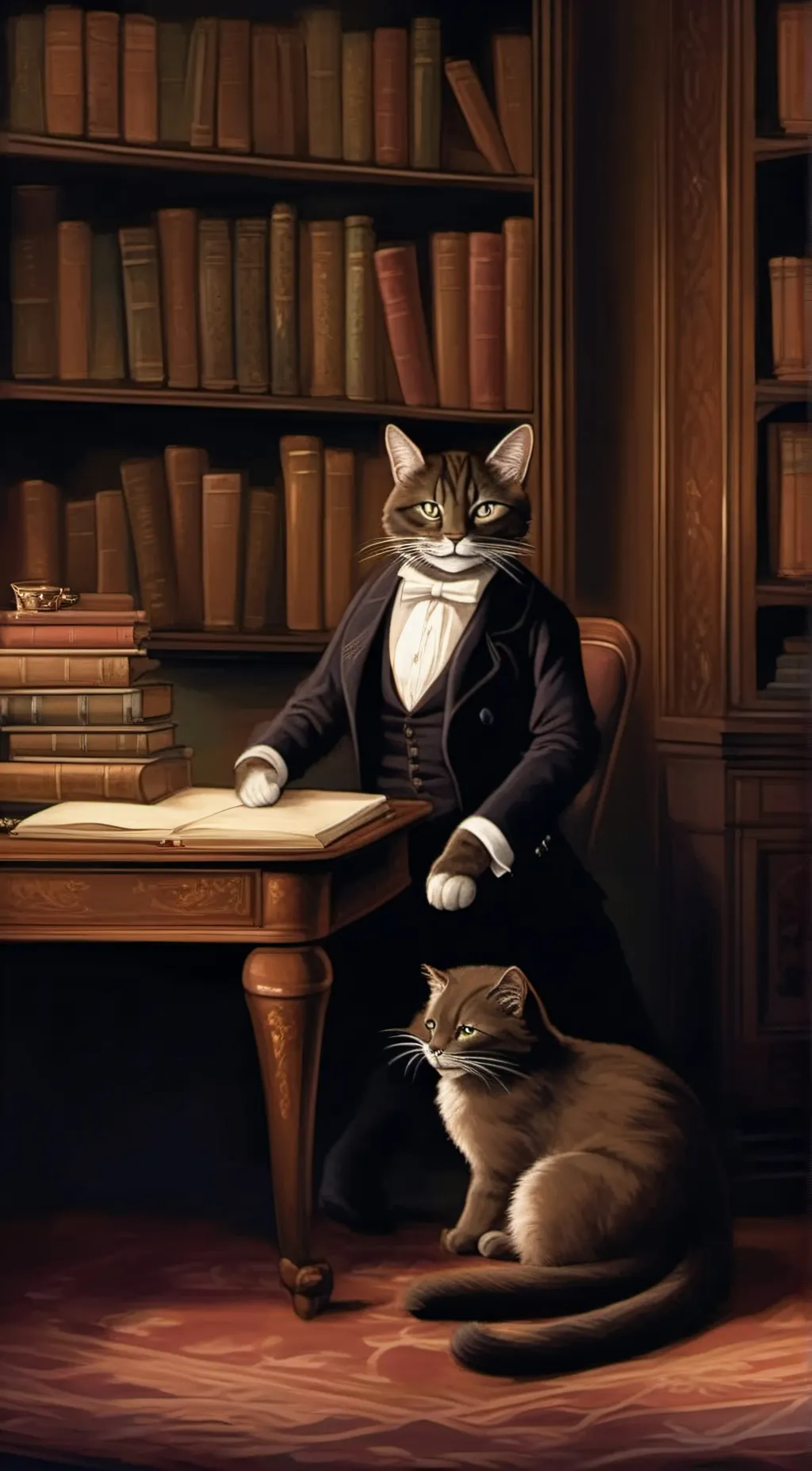 ai character: Hecker the cat background