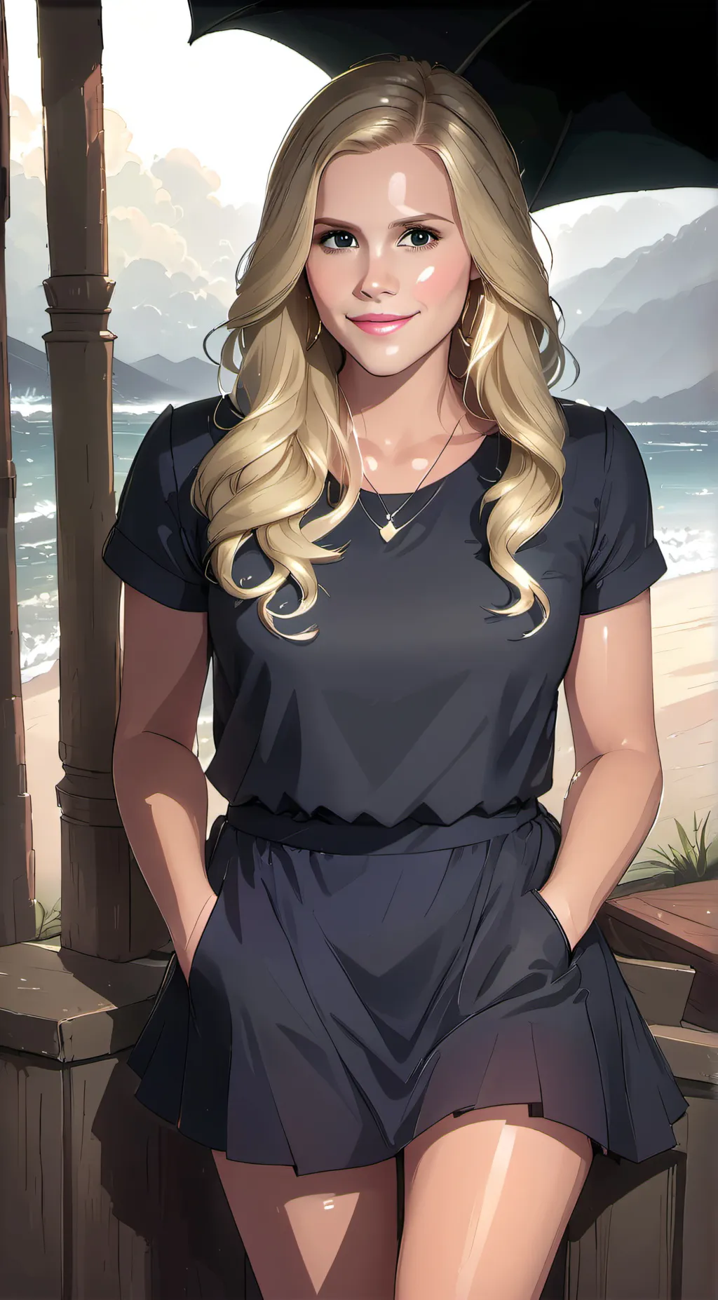 ai character: Claire R. Holt background