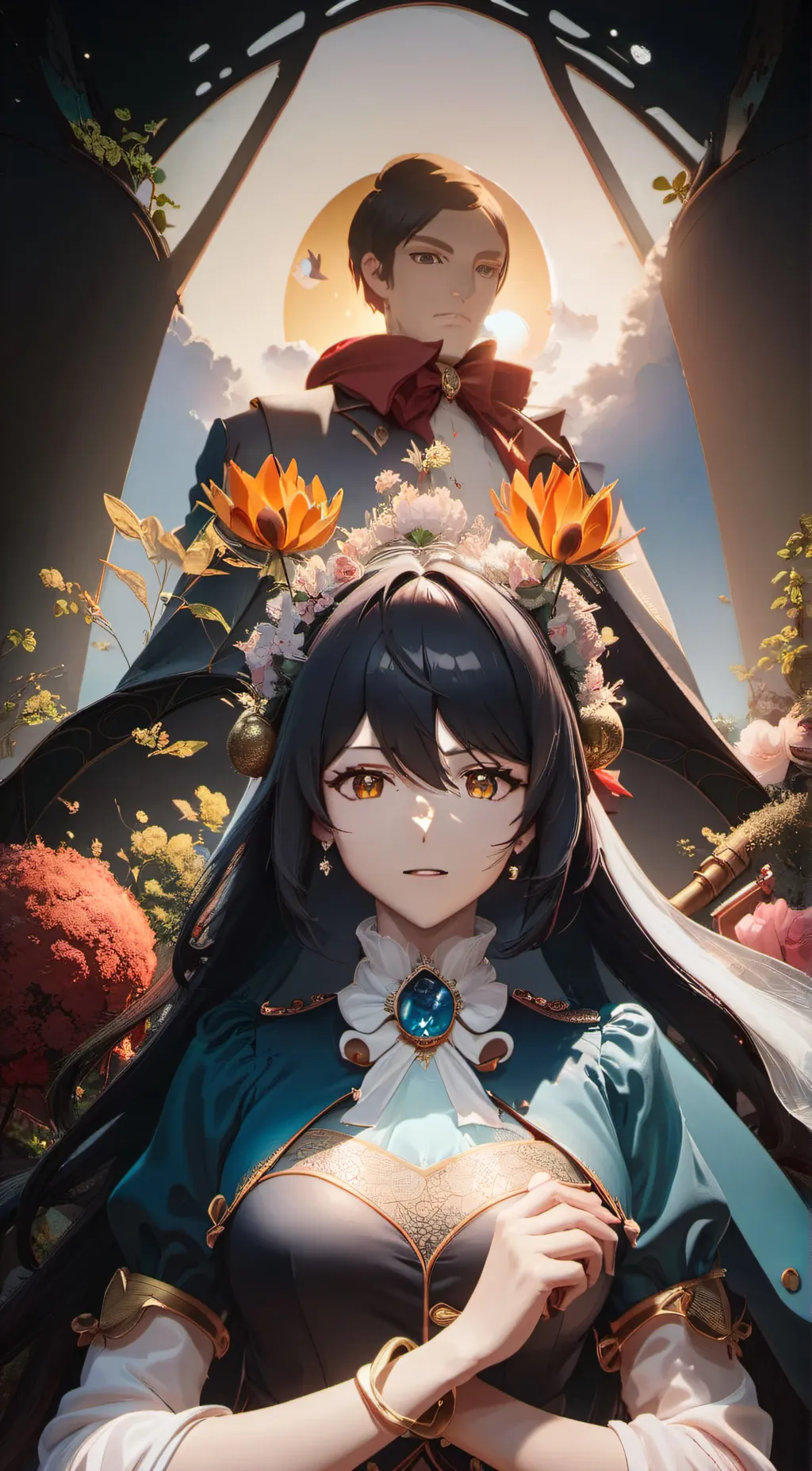 ai character: Amber background