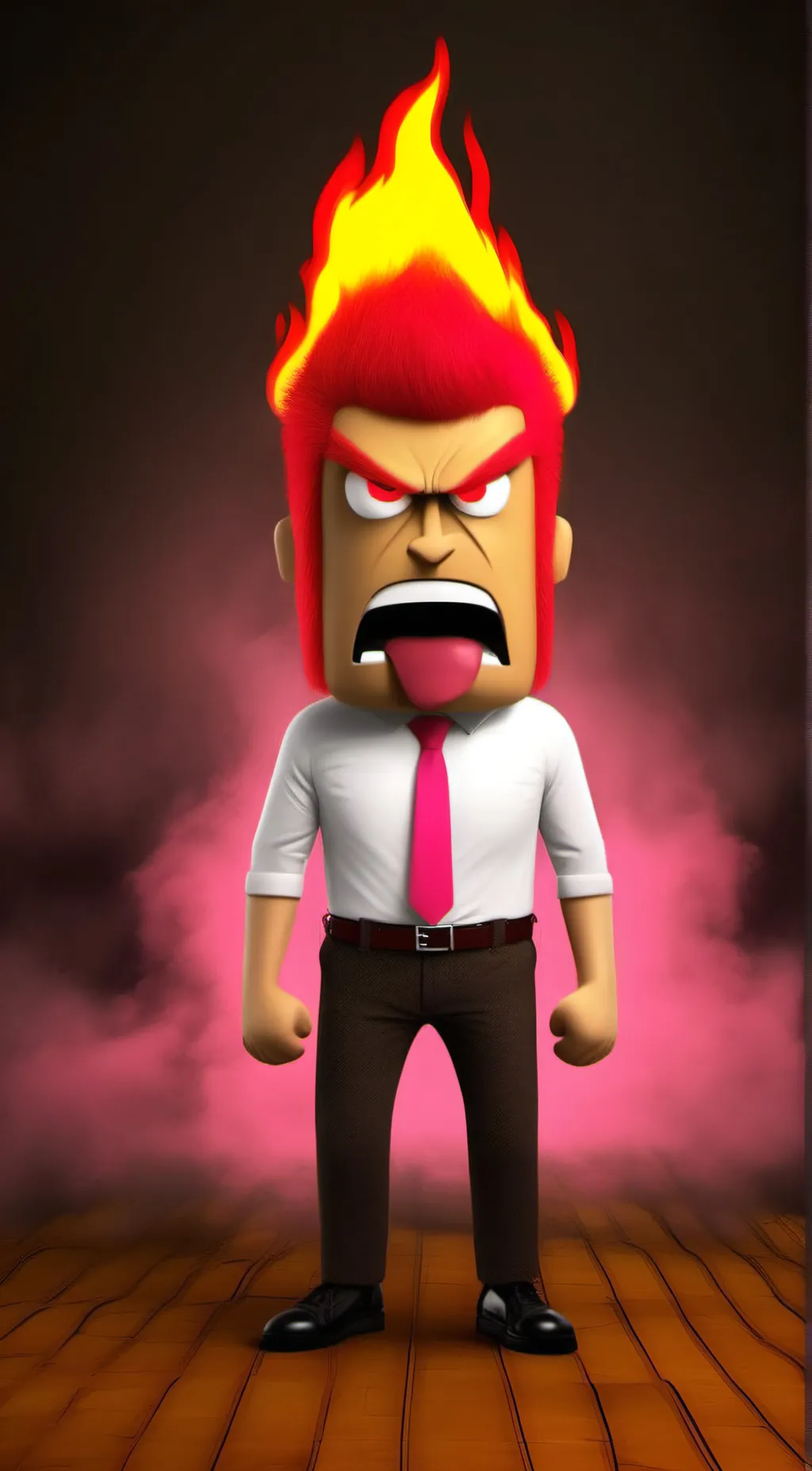 ai character: creepy anger background