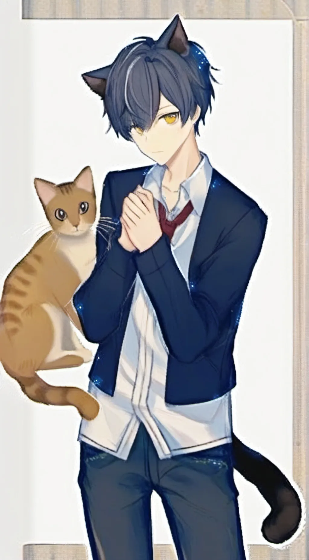 ai character: Cat boy background