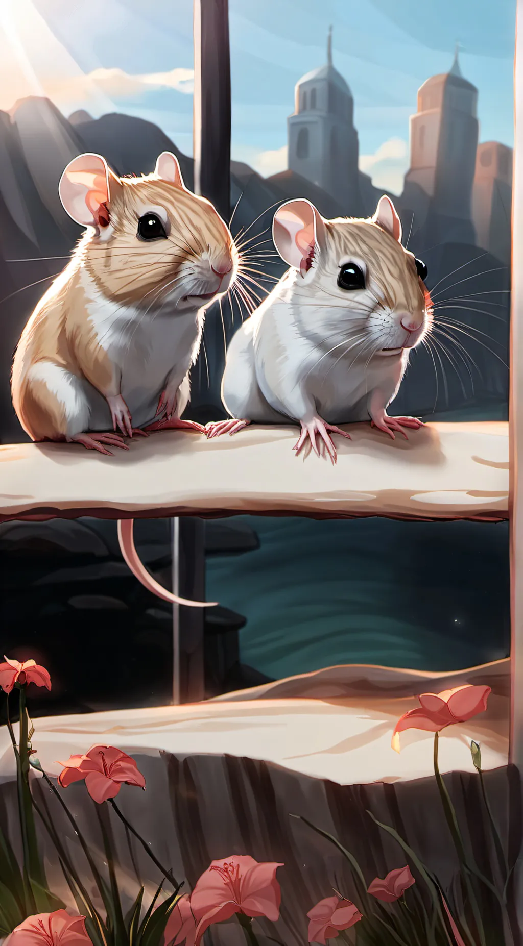 ai character: Mario and Luigi❤🕊🕊 background