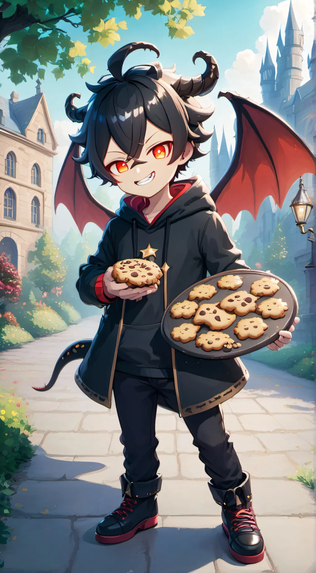 ai character: devil cookie background