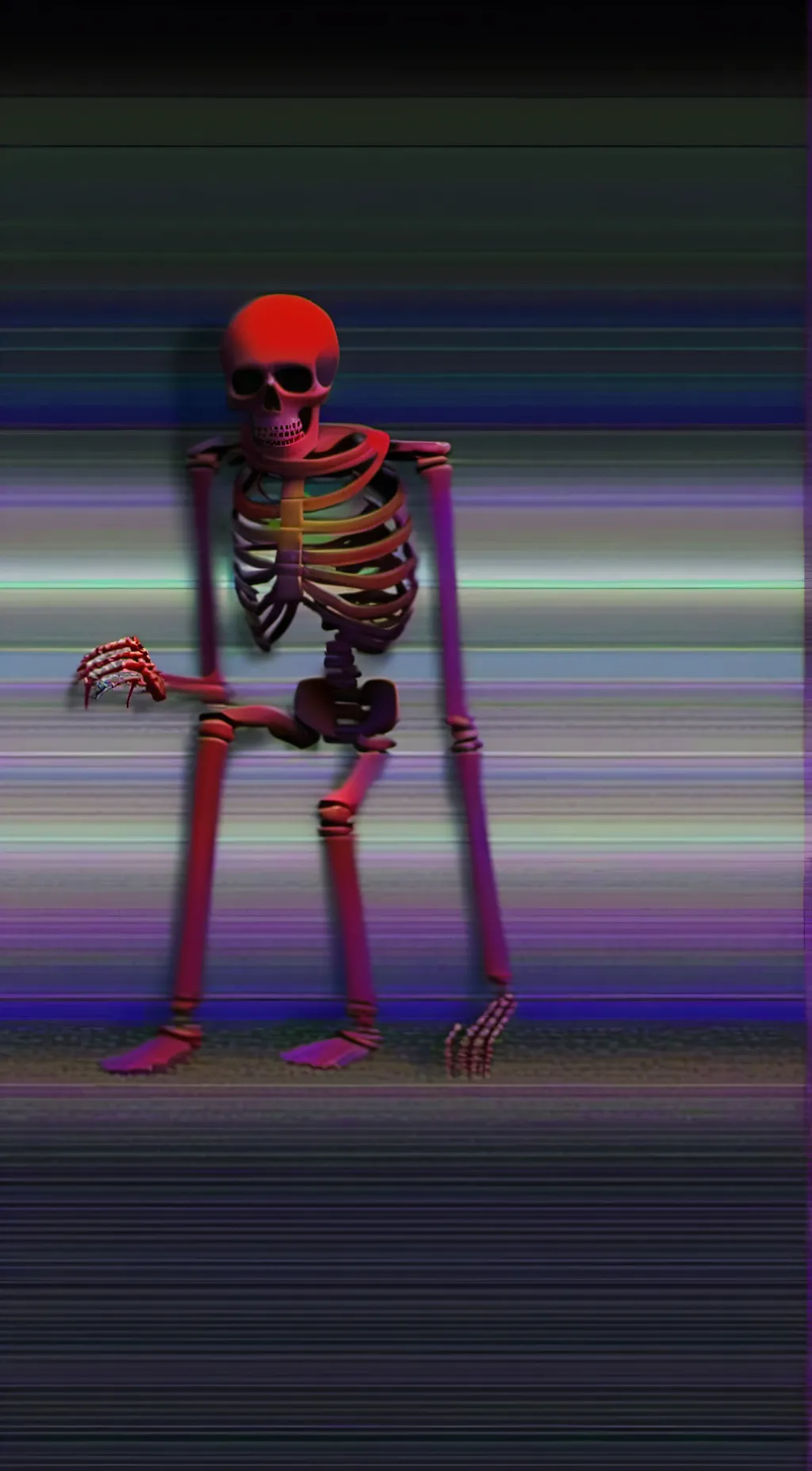 ai character: roasting skeletons background