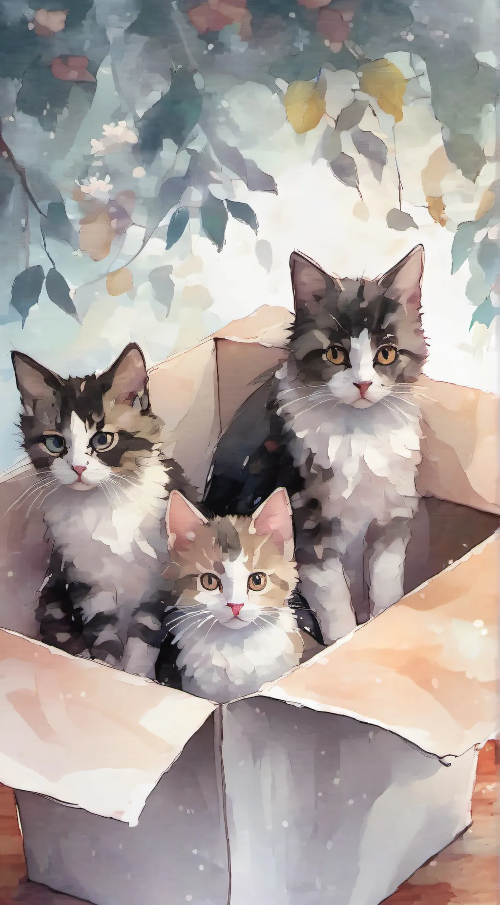 ai character: kittys and mom background