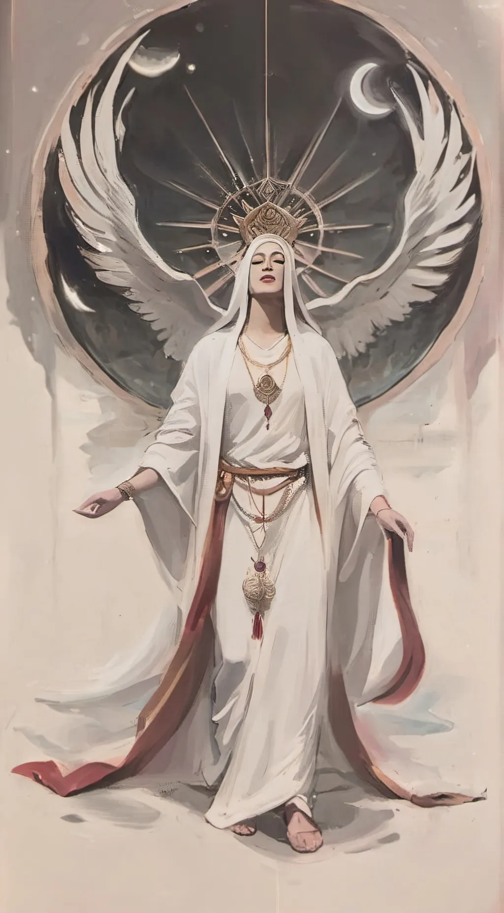 ai character: Divine Goddess background