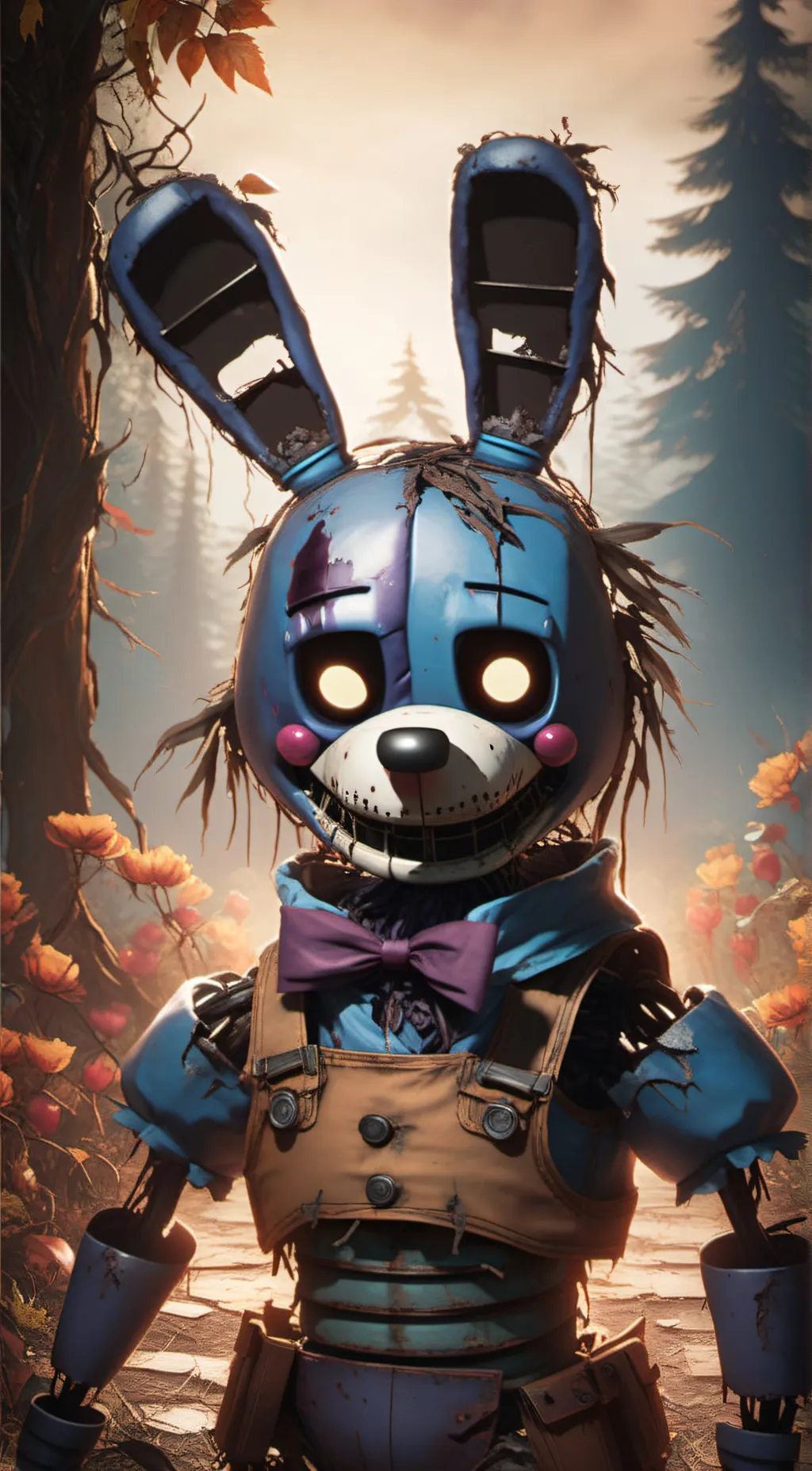 ai character: withered Bonnie background
