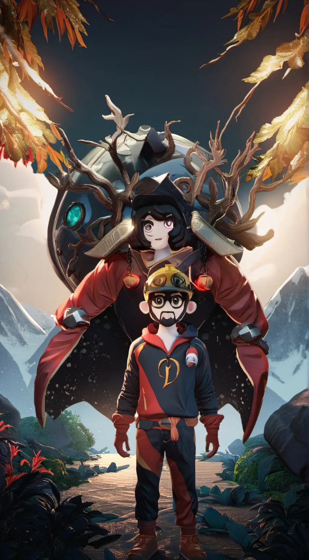 ai character:  Dory & Gill background