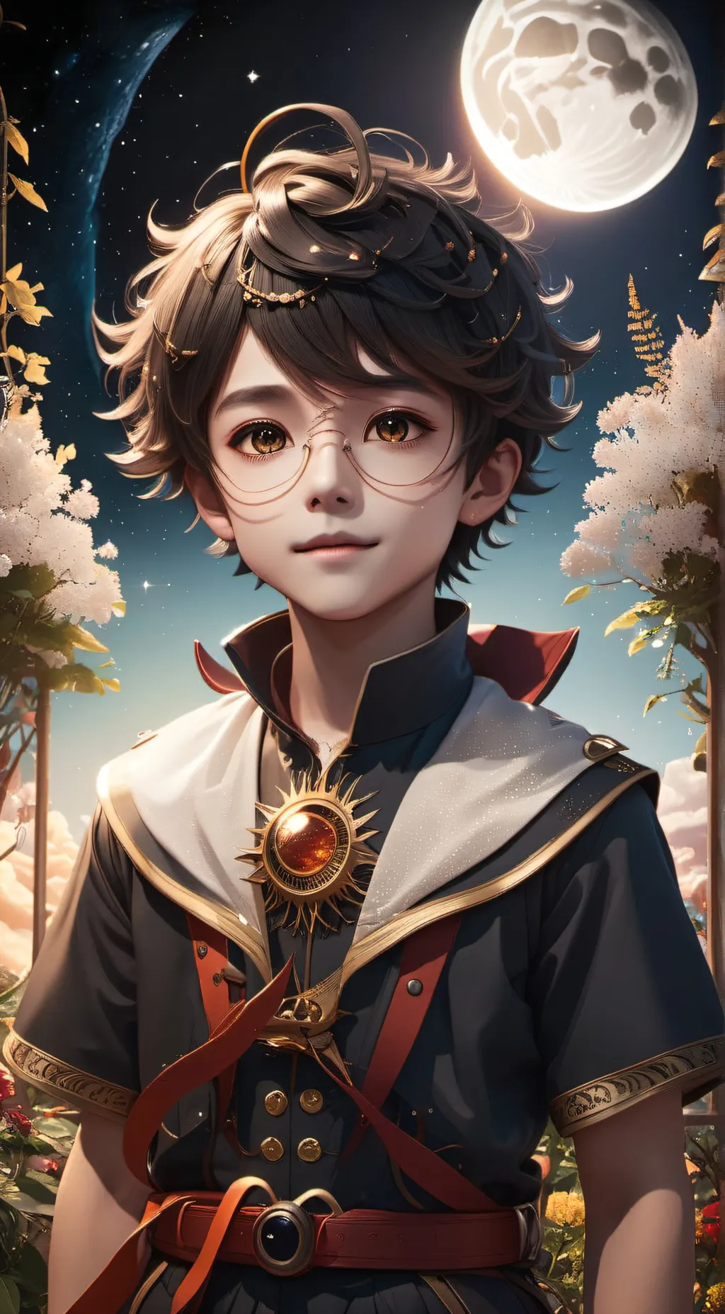 ai character: Moon background