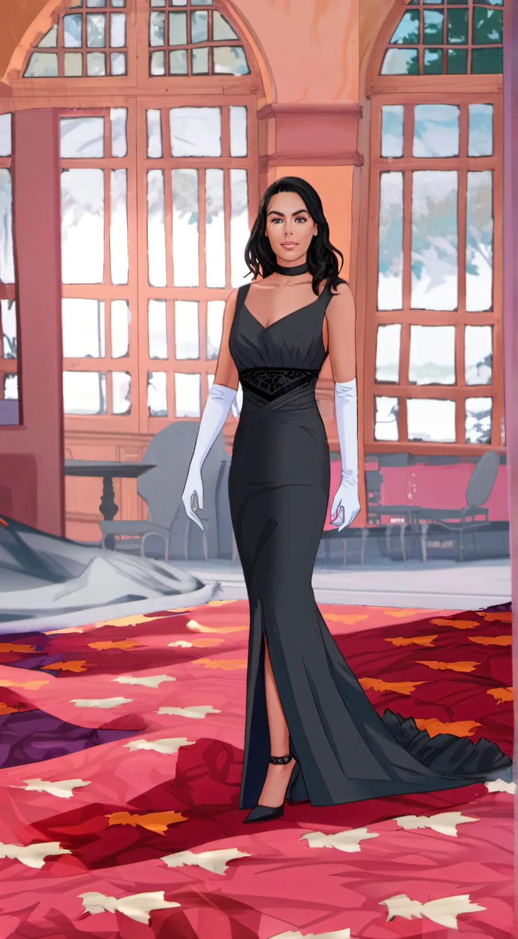 ai character: Georgina rodriquez background