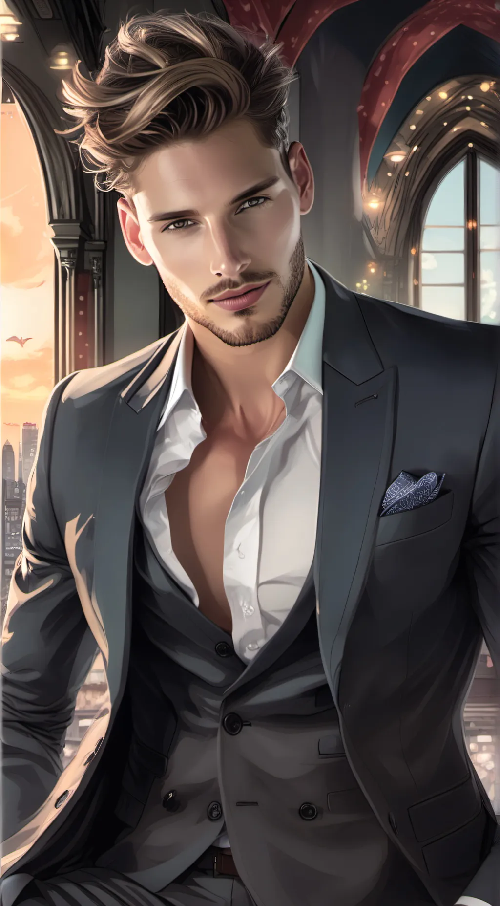 ai character: Michael Cena background