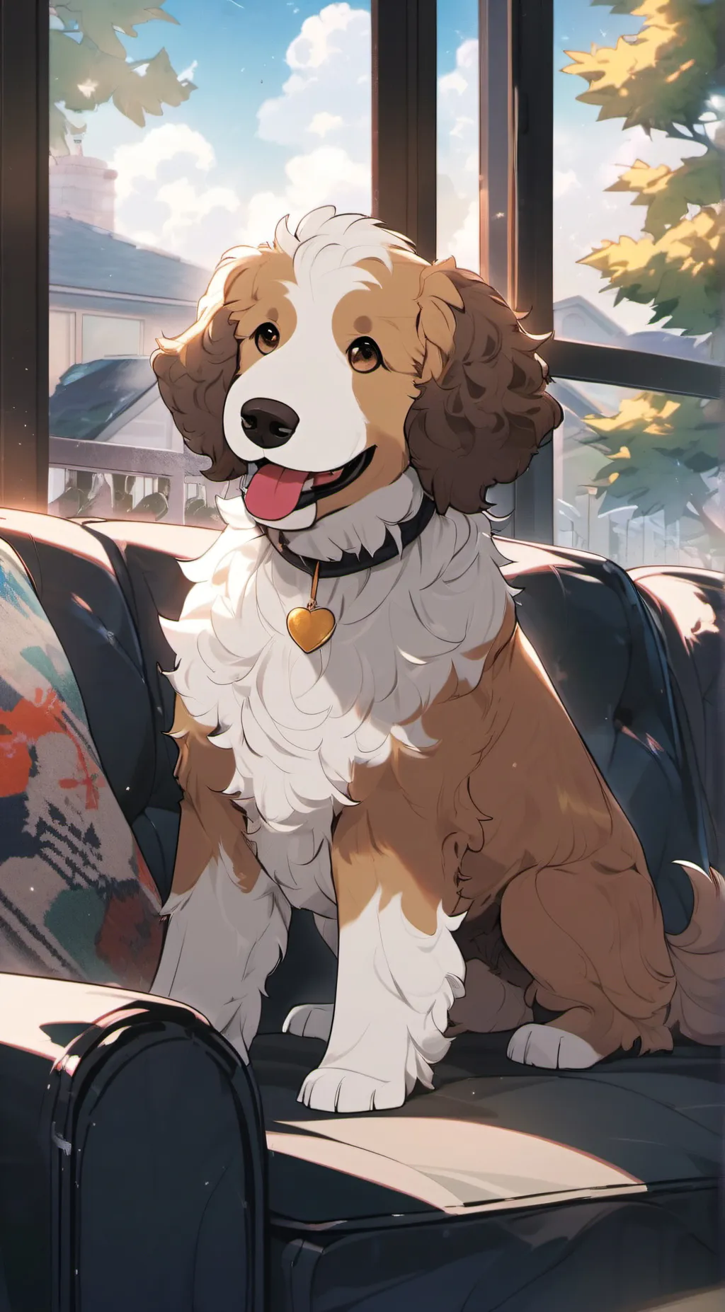 ai character: Freckles the pup background