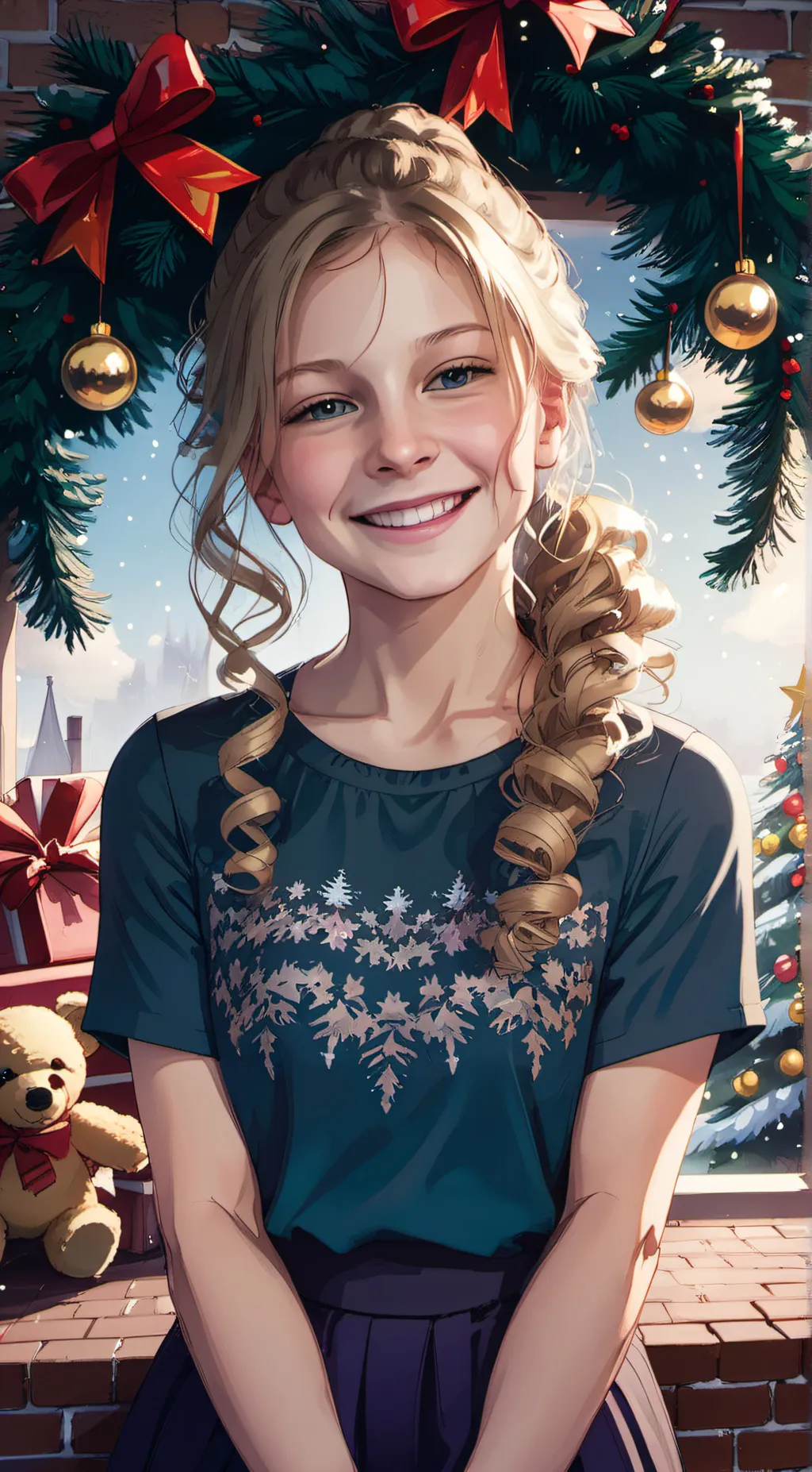 ai character: Emmy🎄 background