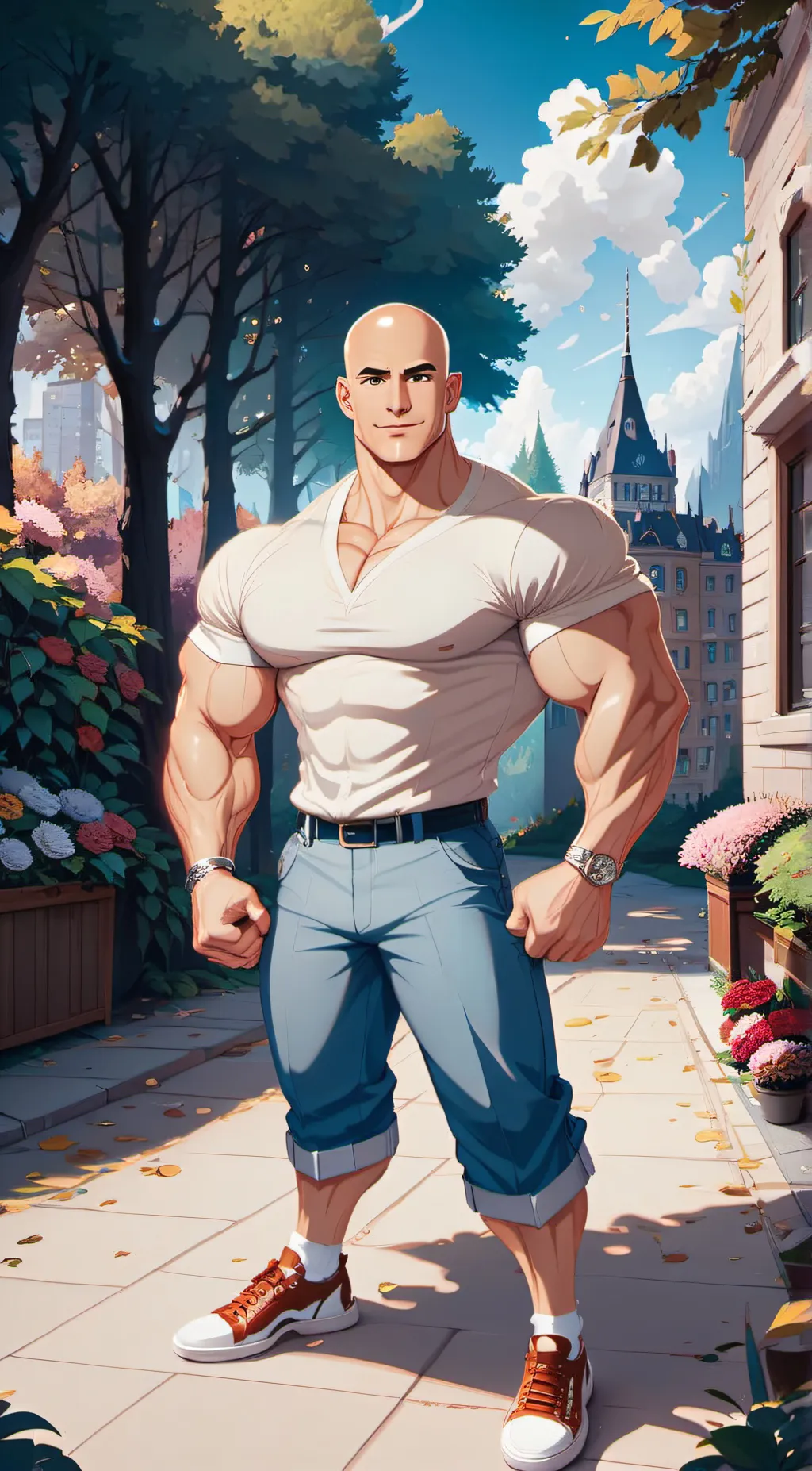 ai character: Mr.clean (cute) background
