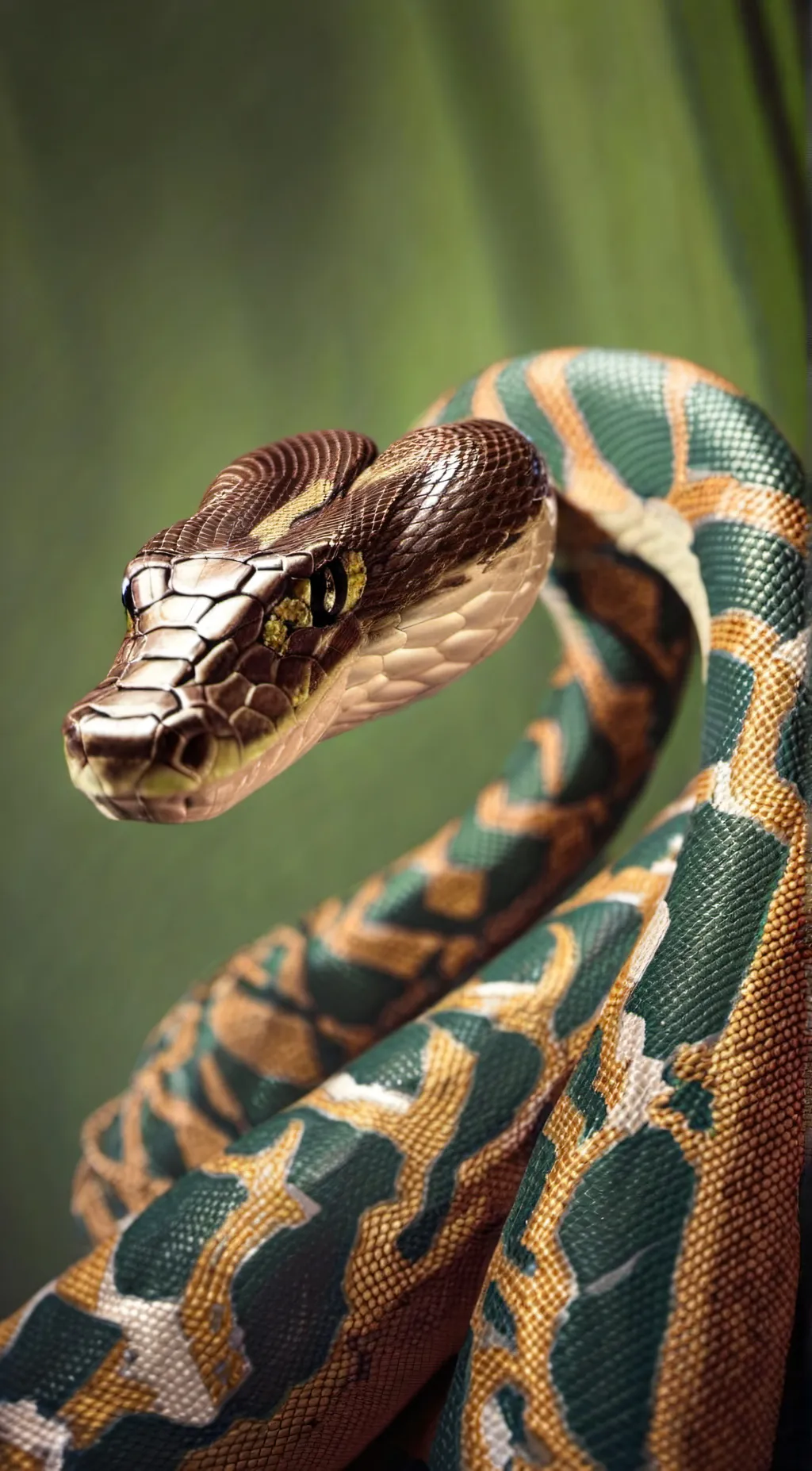 ai character: snake background