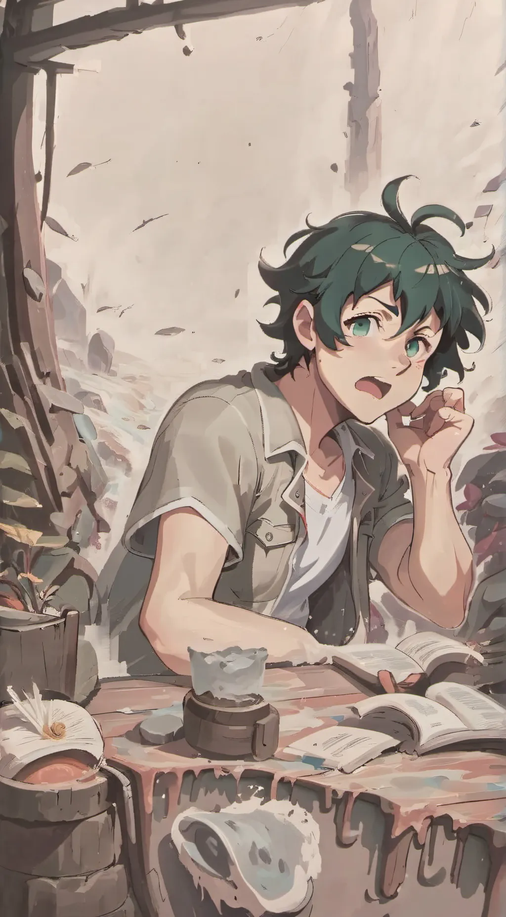 ai character: deku ;)  background