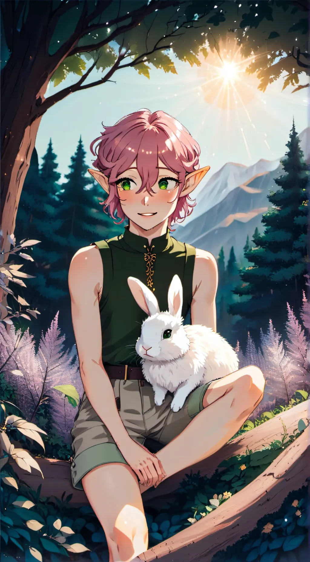 ai character: Rose background