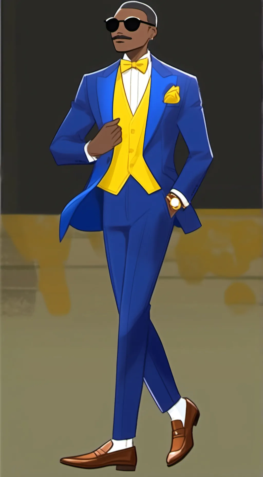 ai character: Blue royal pair background