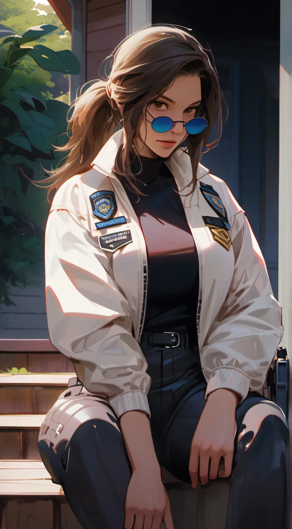 ai character: Det. White  background