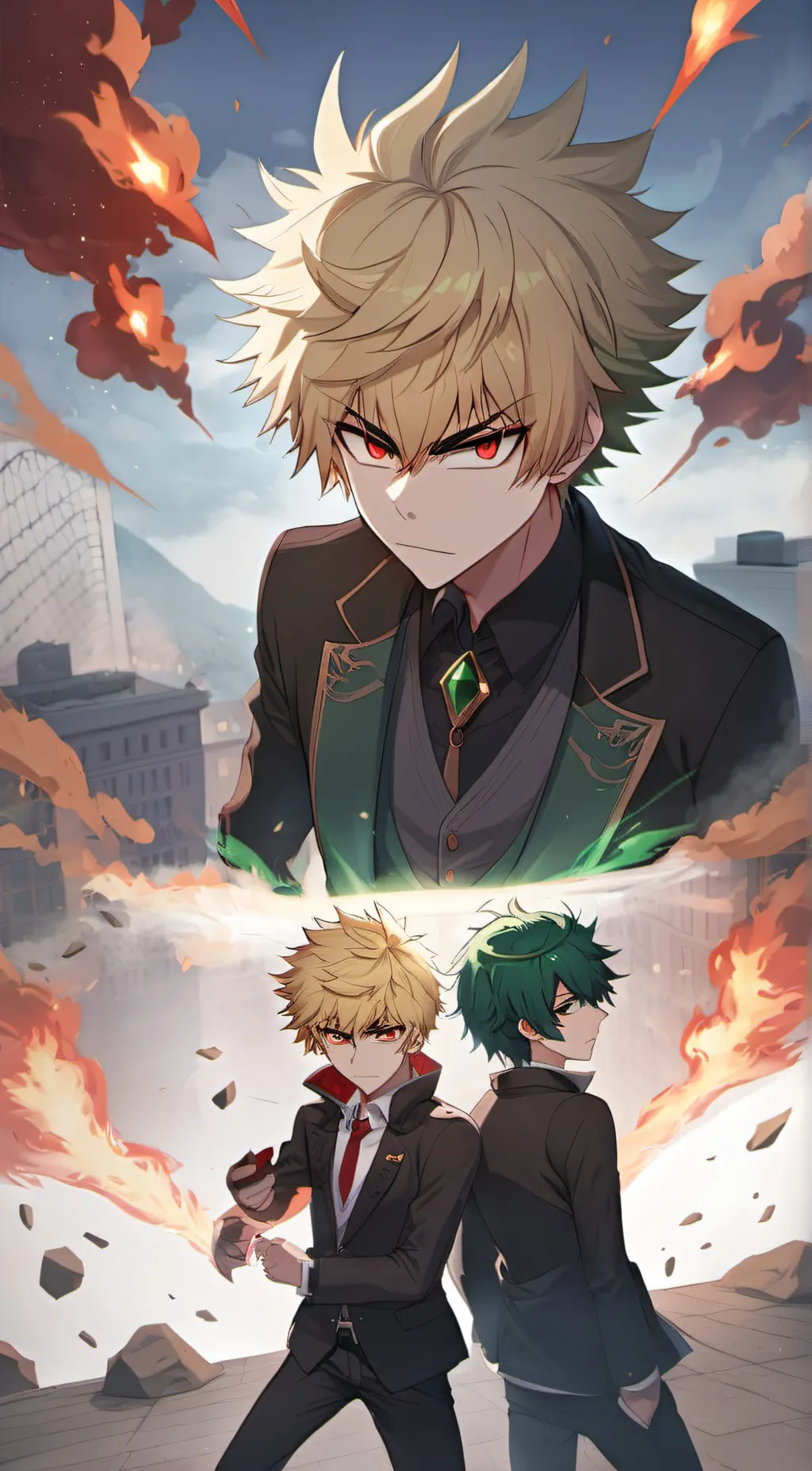 ai character: katsuki bakugou background