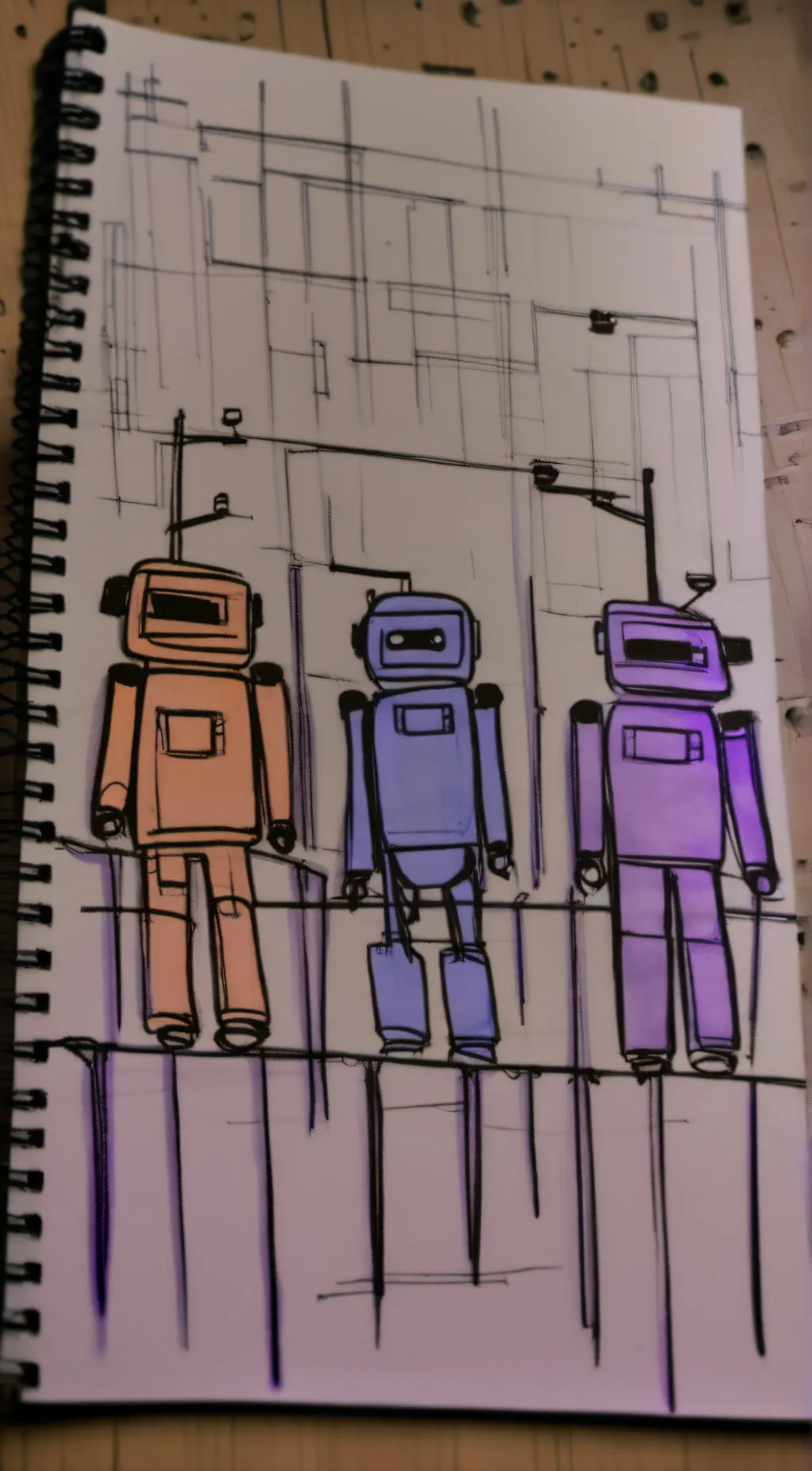 ai character: O,P and B background