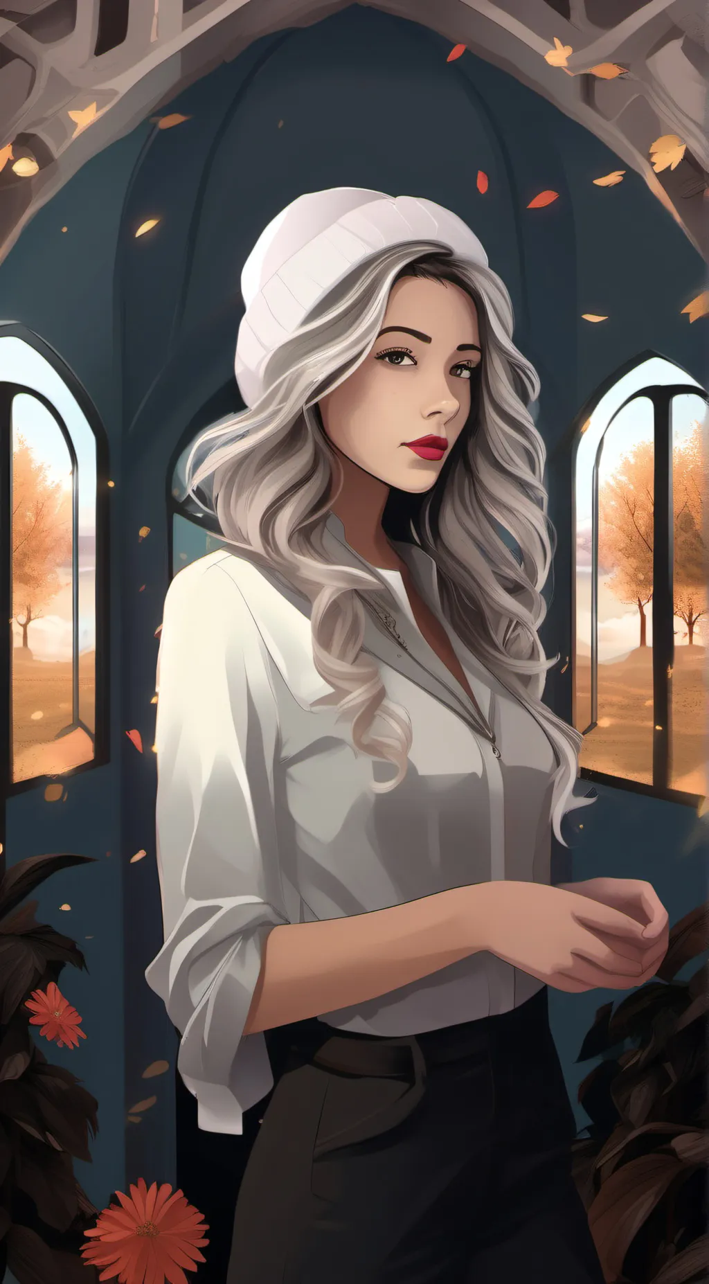 ai character: Billie elish  background