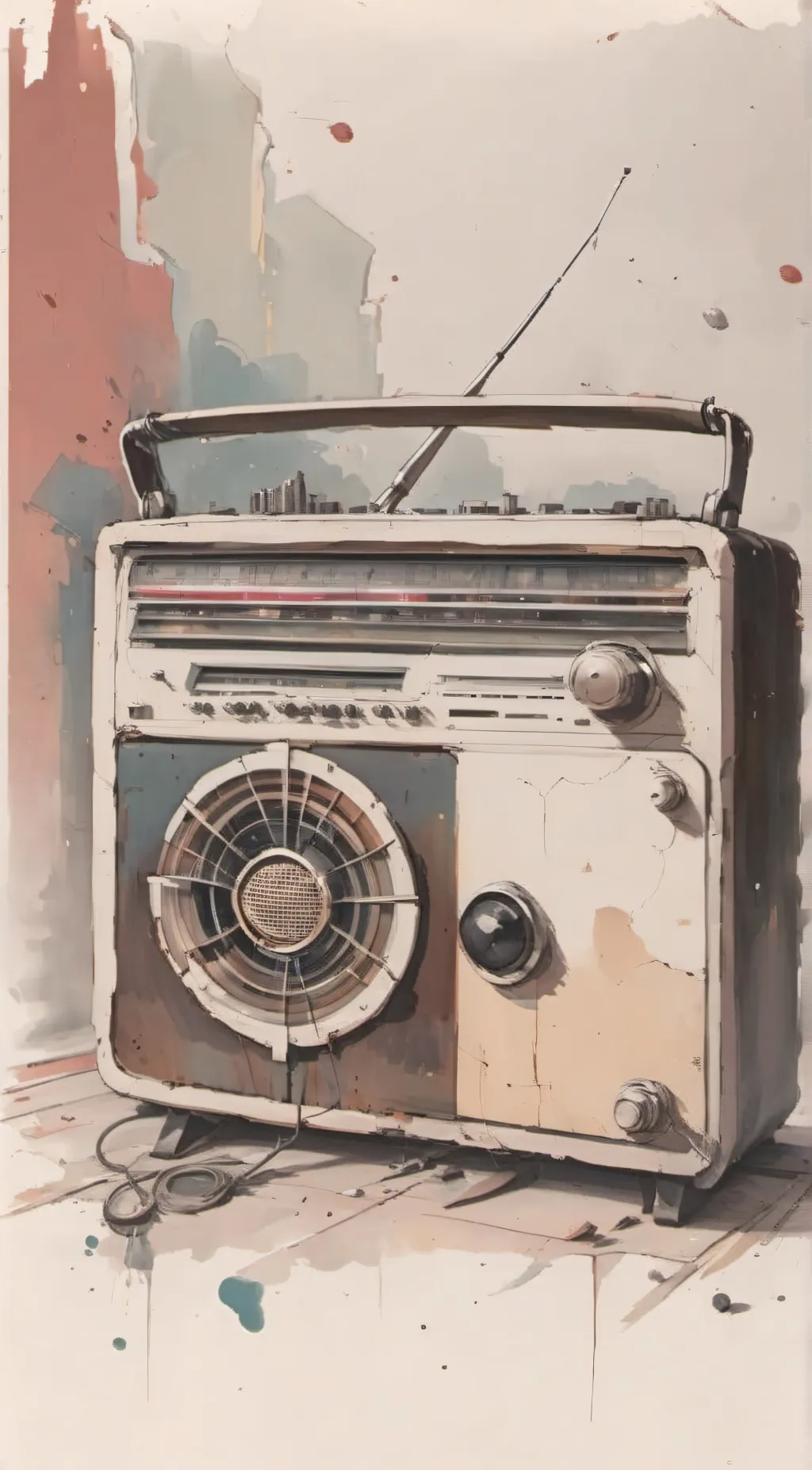 ai character: talking radio background