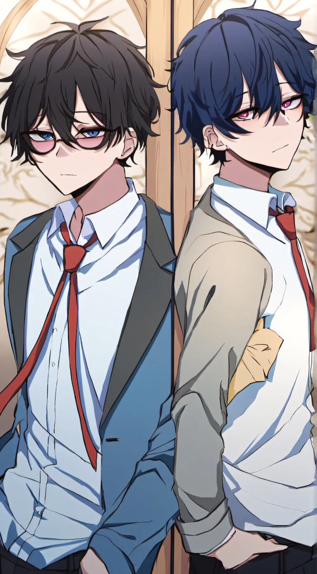 ai character: Alex and Aaron  background