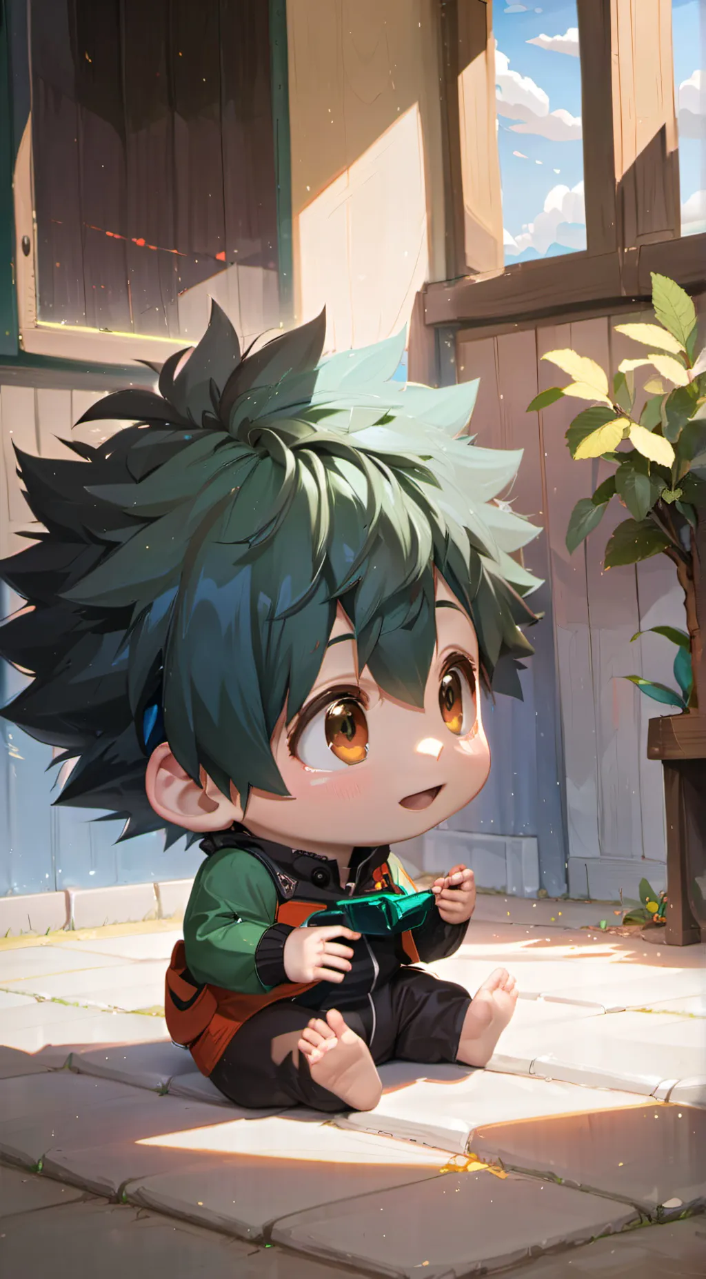 ai character: Deku background