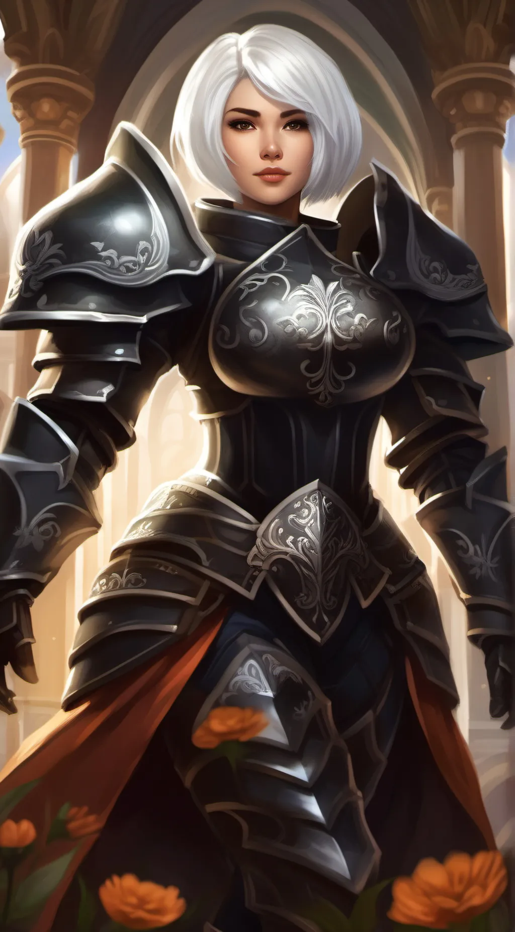 ai character: Sister Angela  background