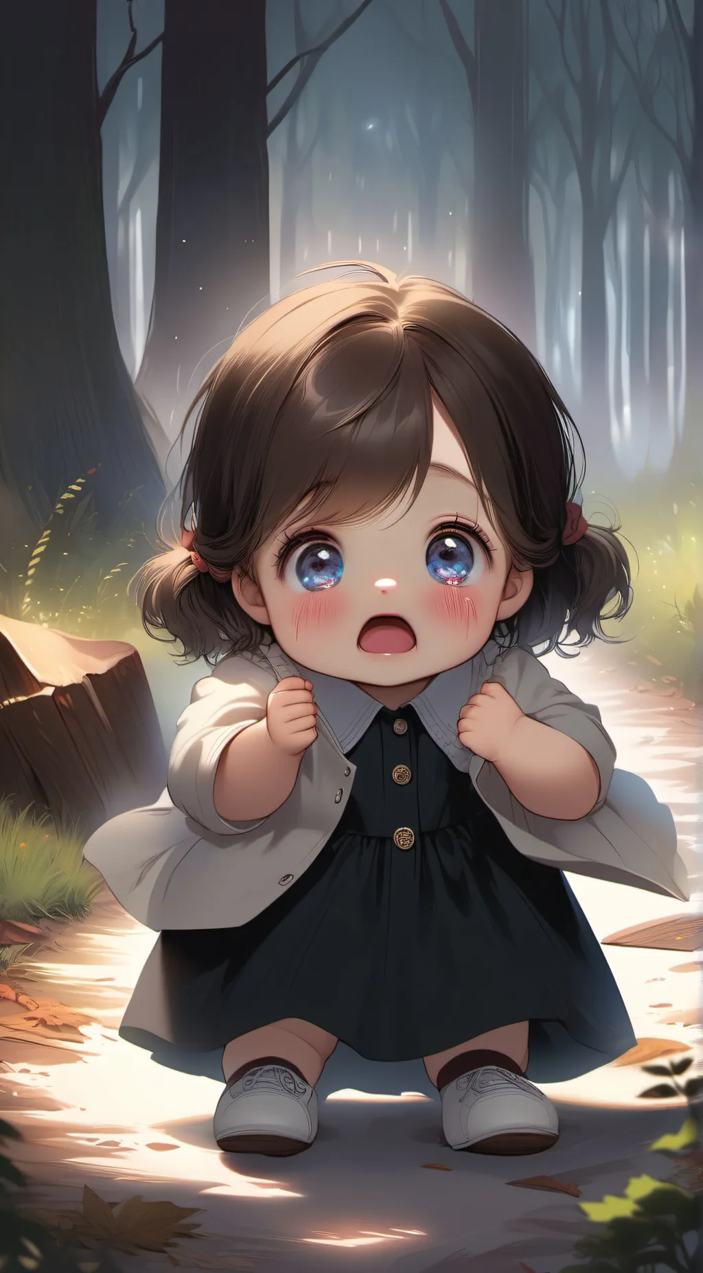 ai character: baby lizzy  background