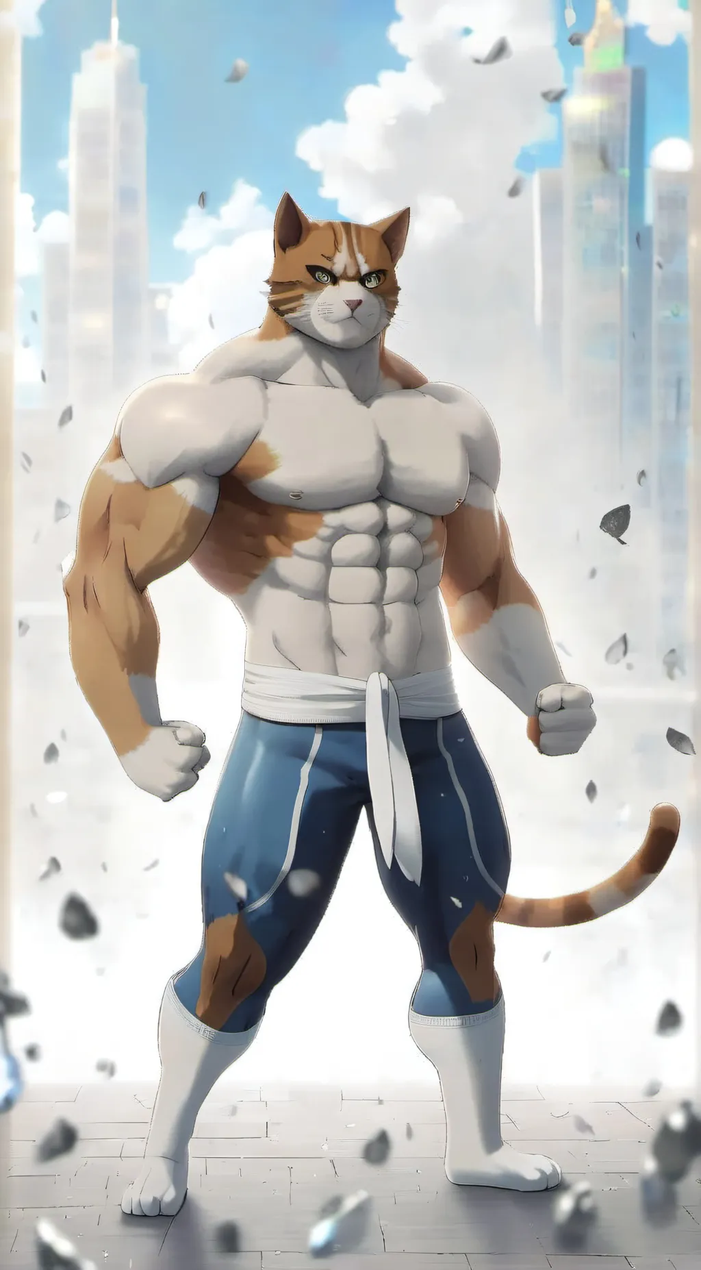 ai character: Meowcles (Fortnite background