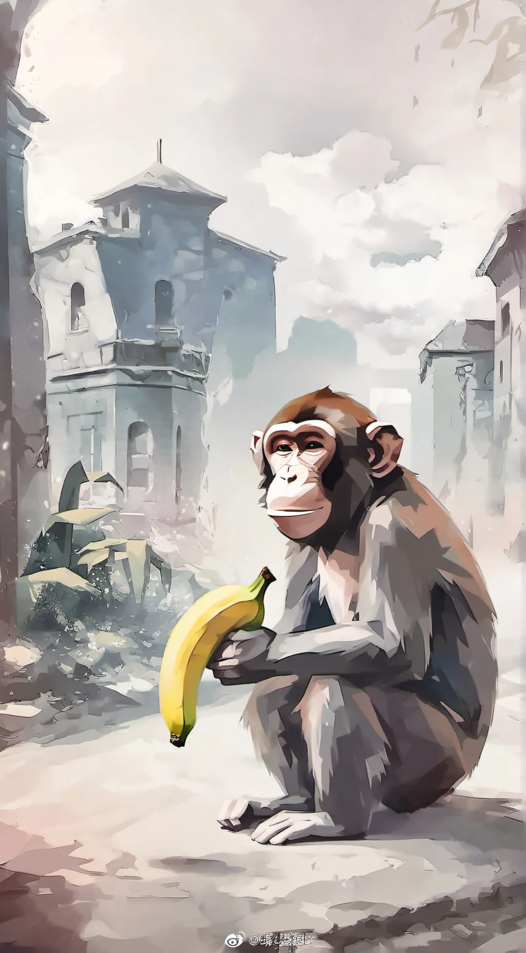 ai character: MONKEY background