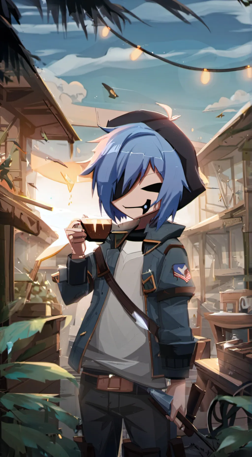 ai character: Heaven says background