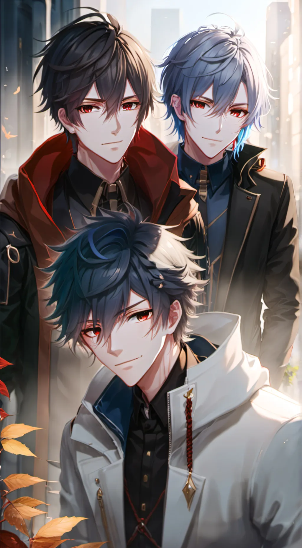 ai character: Alex,Zack,Austin  background